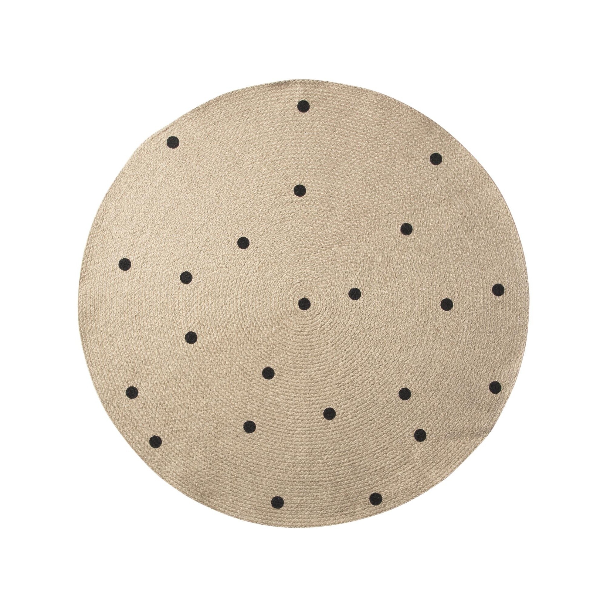Jute Black Dots Carpet
