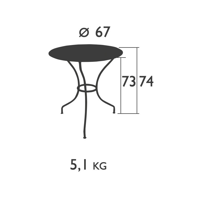 Opéra Garden Table Ø 67cm