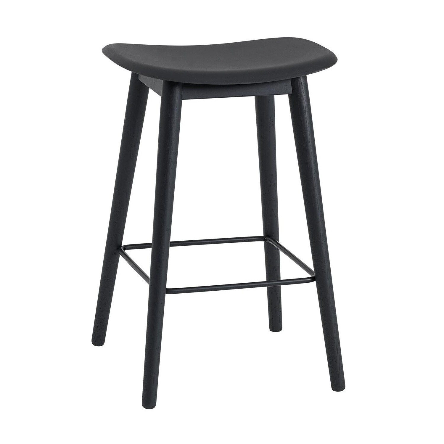 Fiber Bar Stool Wood Base 65cm