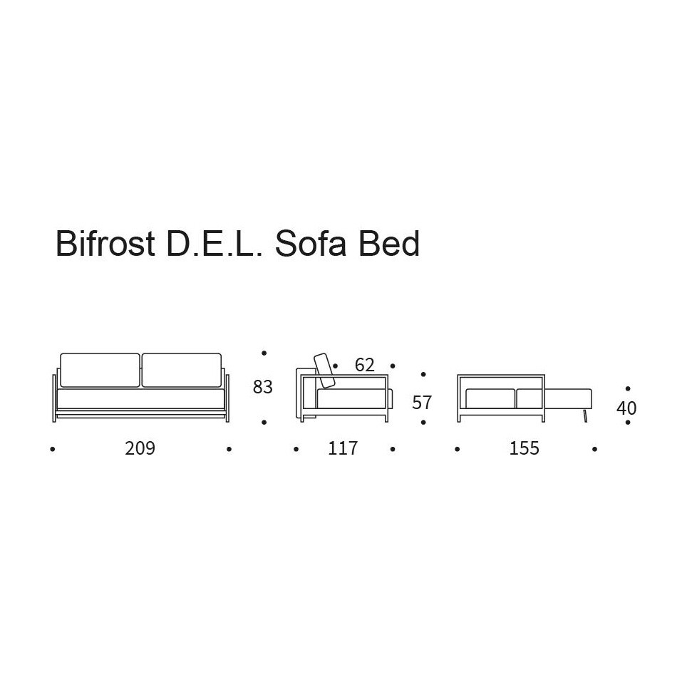 Bifrost Deluxe Sofa Bed 209x117cm