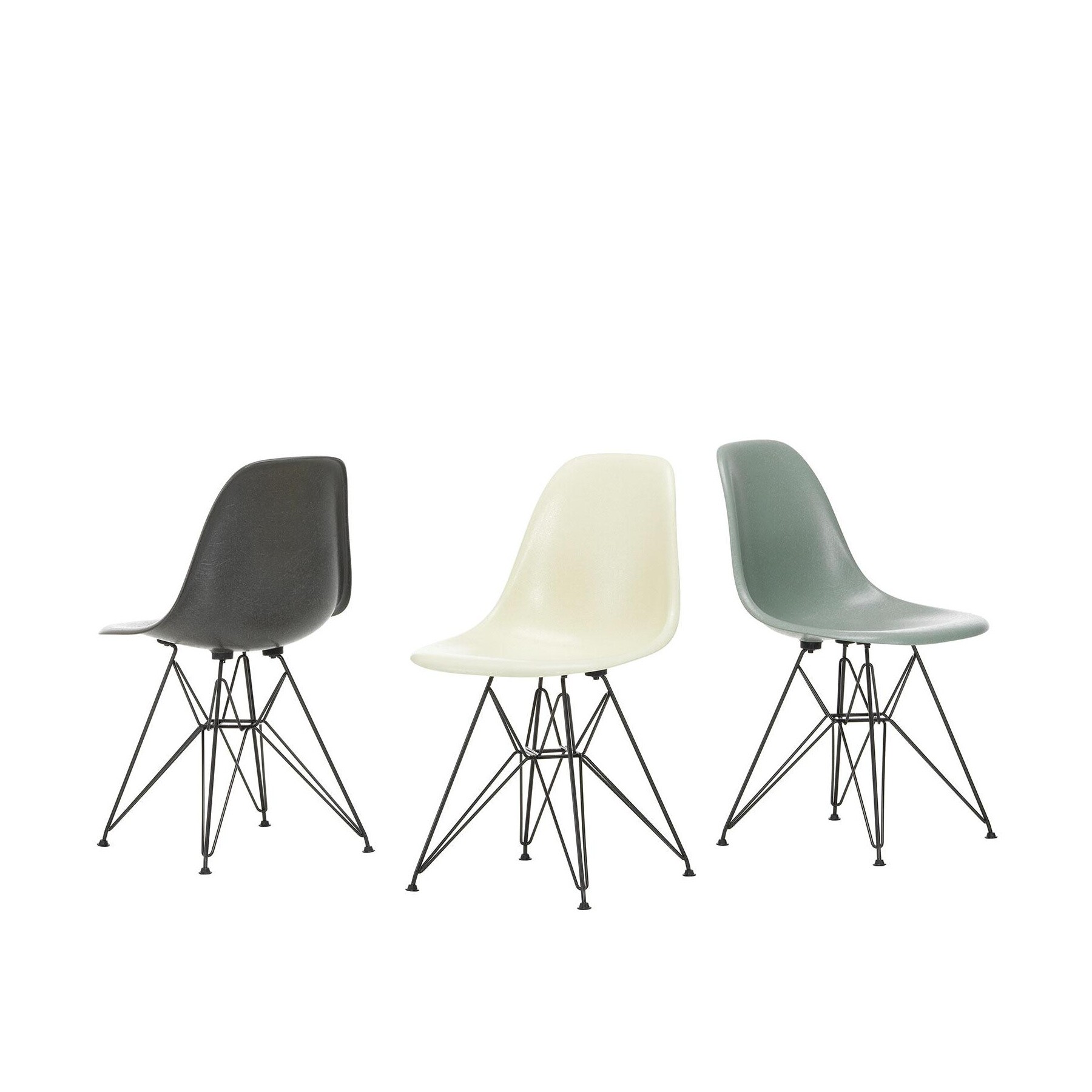 Eames Fiberglass Side Chair DSR Black Base