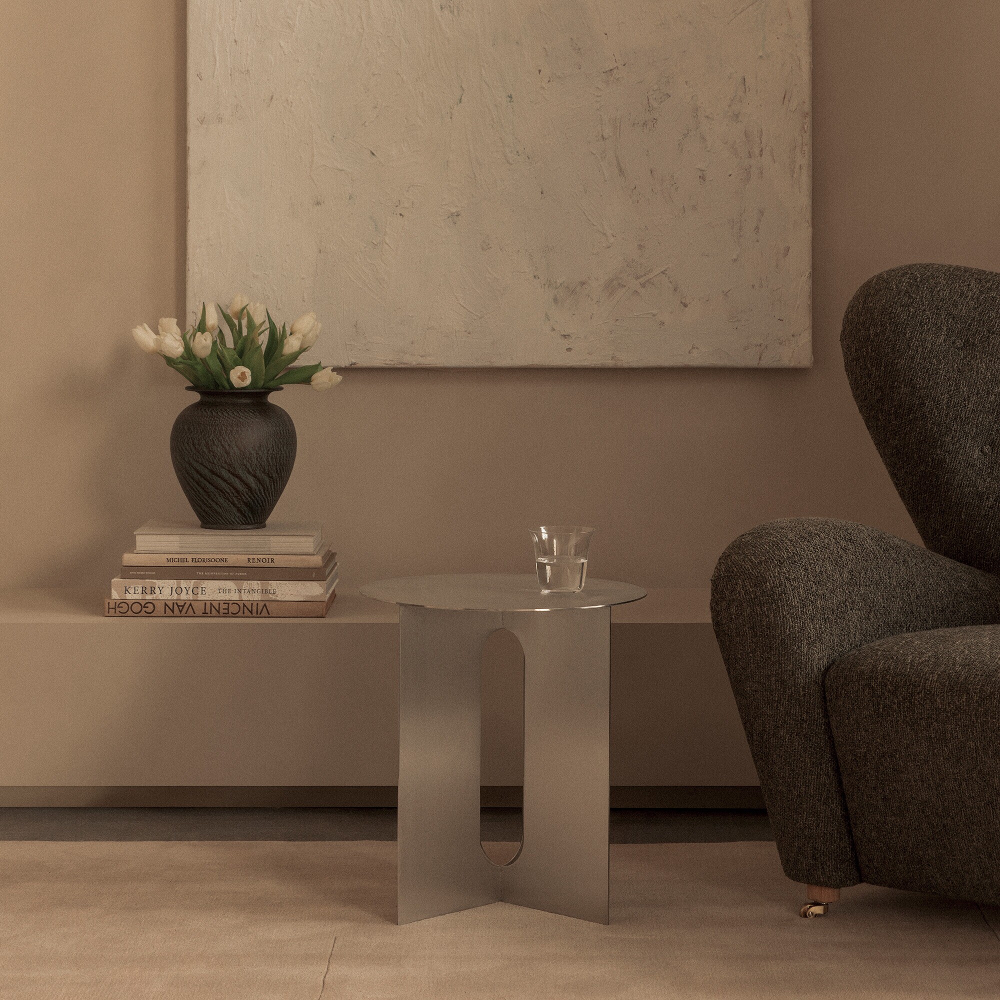 Androgyne Side Table Steel Ø 40cm