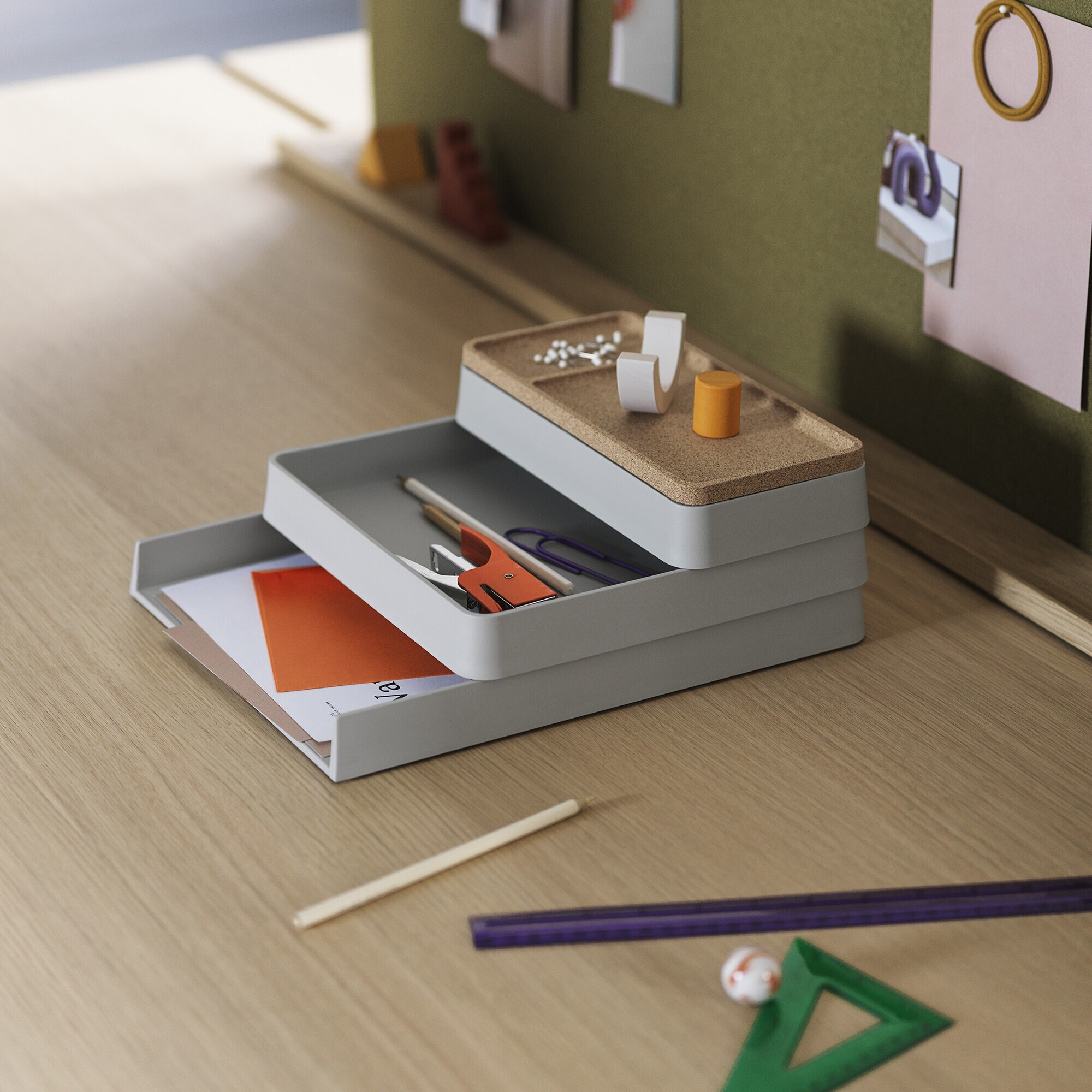 Arrange Desktop Organizer/Letter Tray Configuration 1