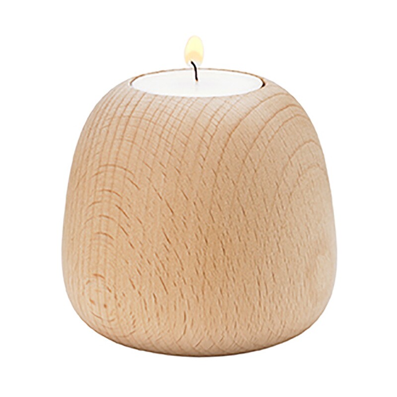 Ora Candle Holder Beech Wood