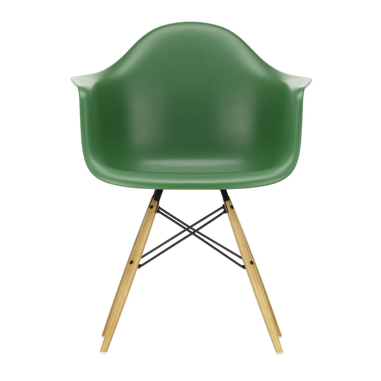 Eames Plastic Armchair DAW RE Golden Maple Base