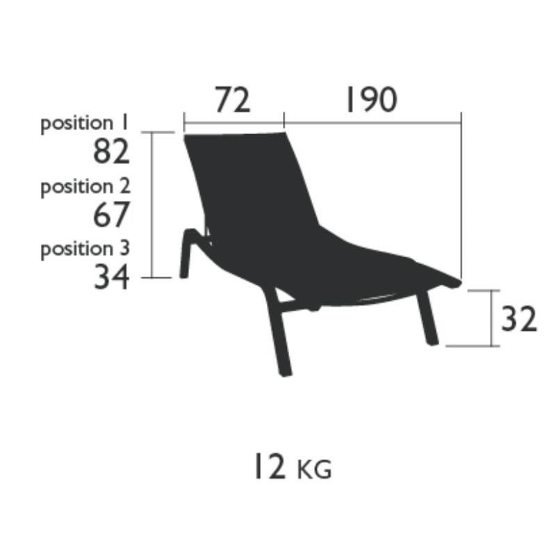 Alizé XS  Sunlounger