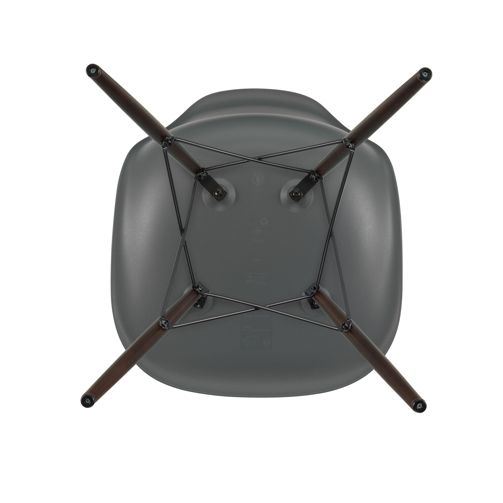 Eames Plastic Side Chair DSW RE Dark Maple Base