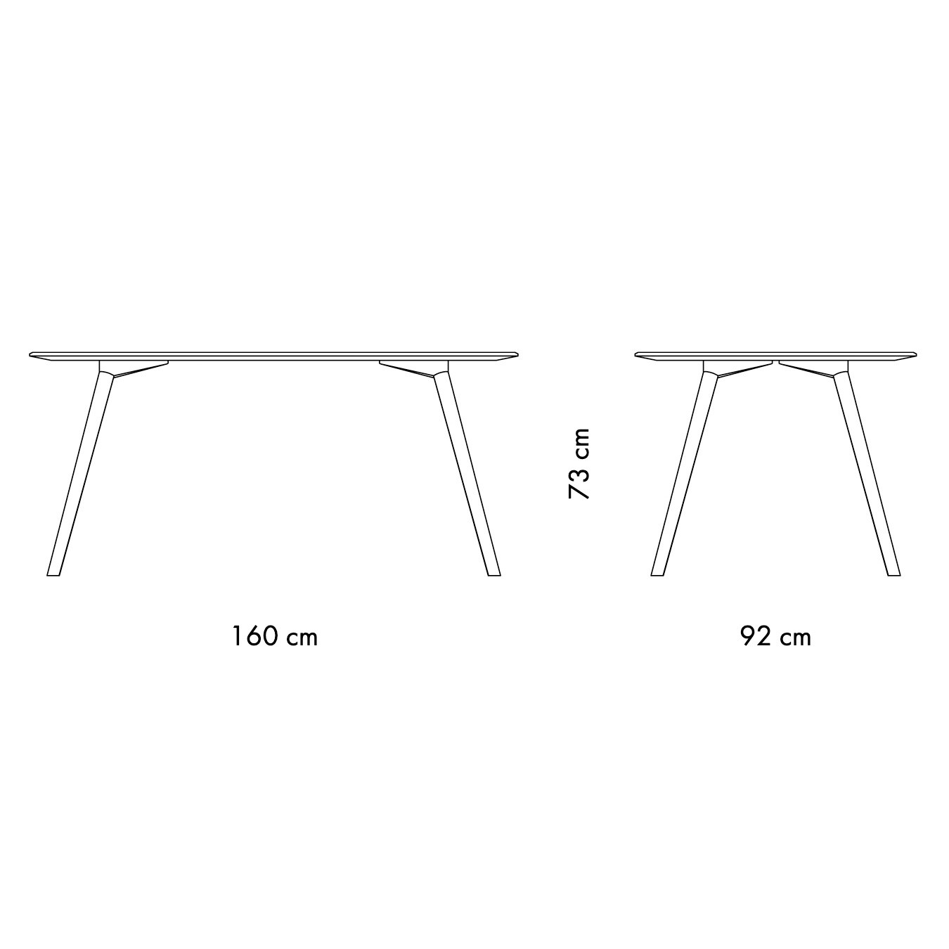 Meyer 23 Medium Dining Table 160x92x73cm