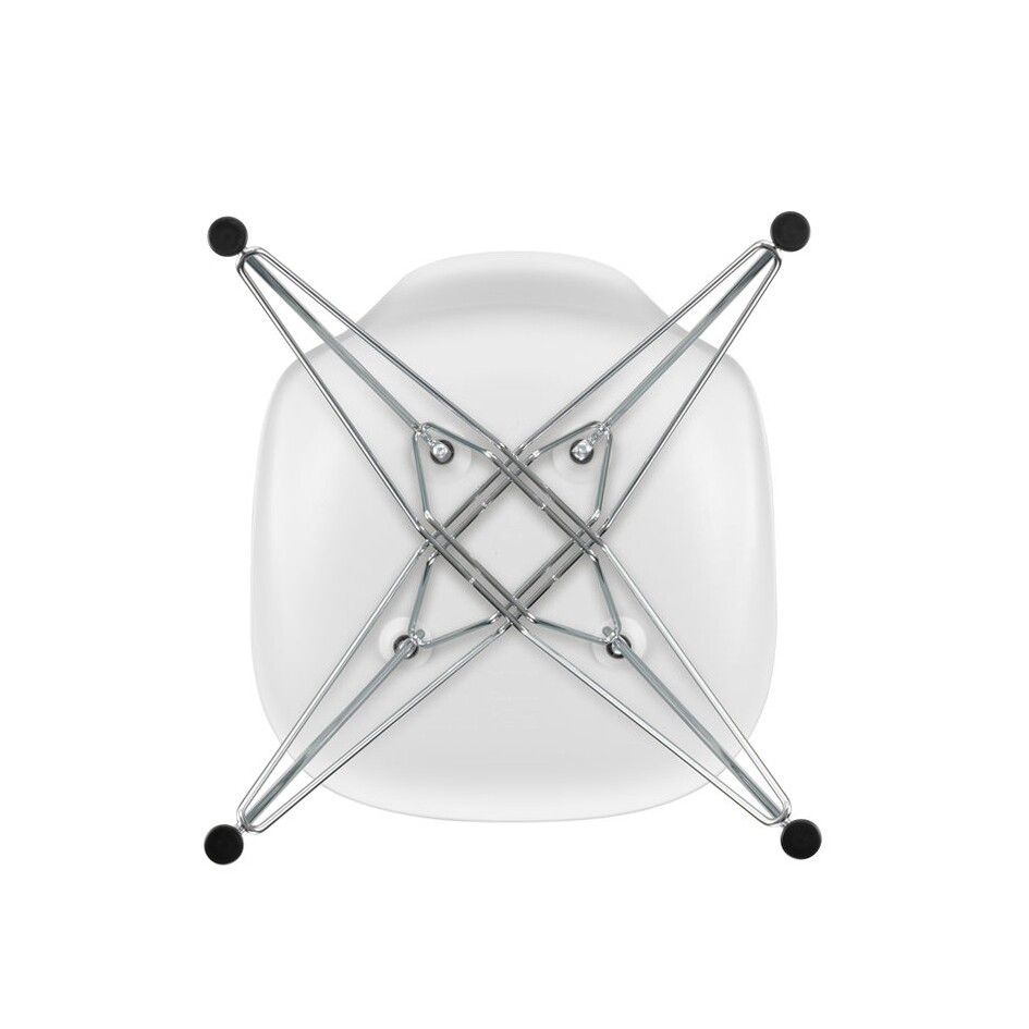 Eames Plastic Side Chair DSR RE Chromed Base