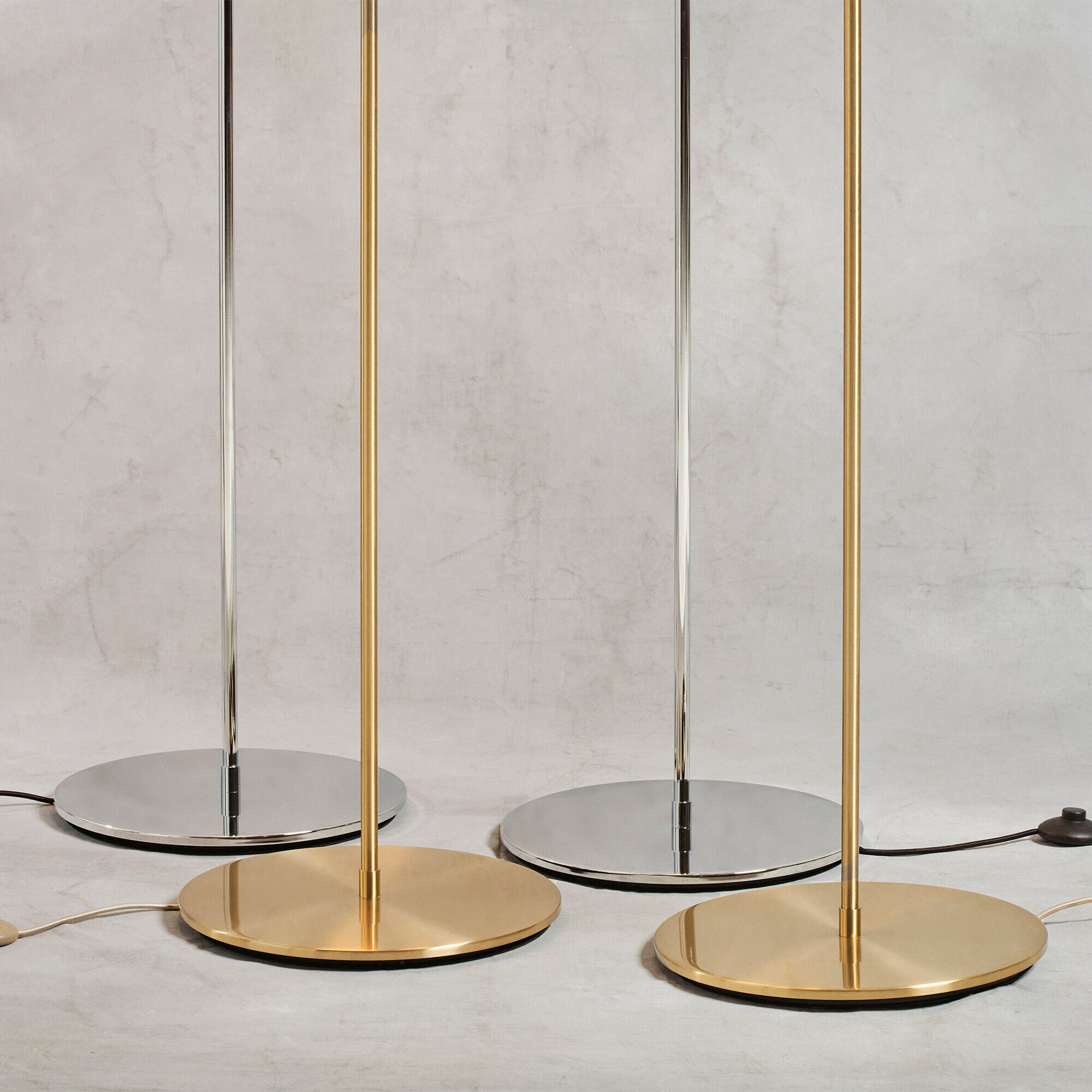 Multi-Lite Floor Lamp Frame Shiny Brass