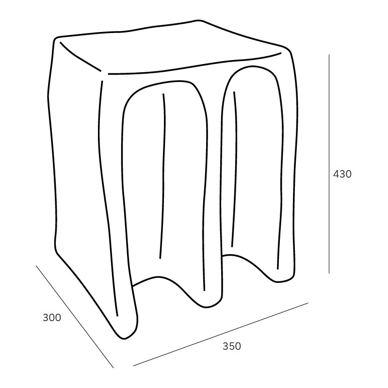 Chouchou Stool/Side Table H 43cm
