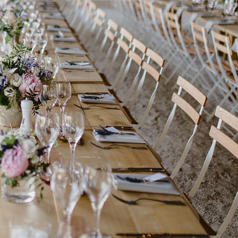 Bistro Naturel Folding Chair Set of 4