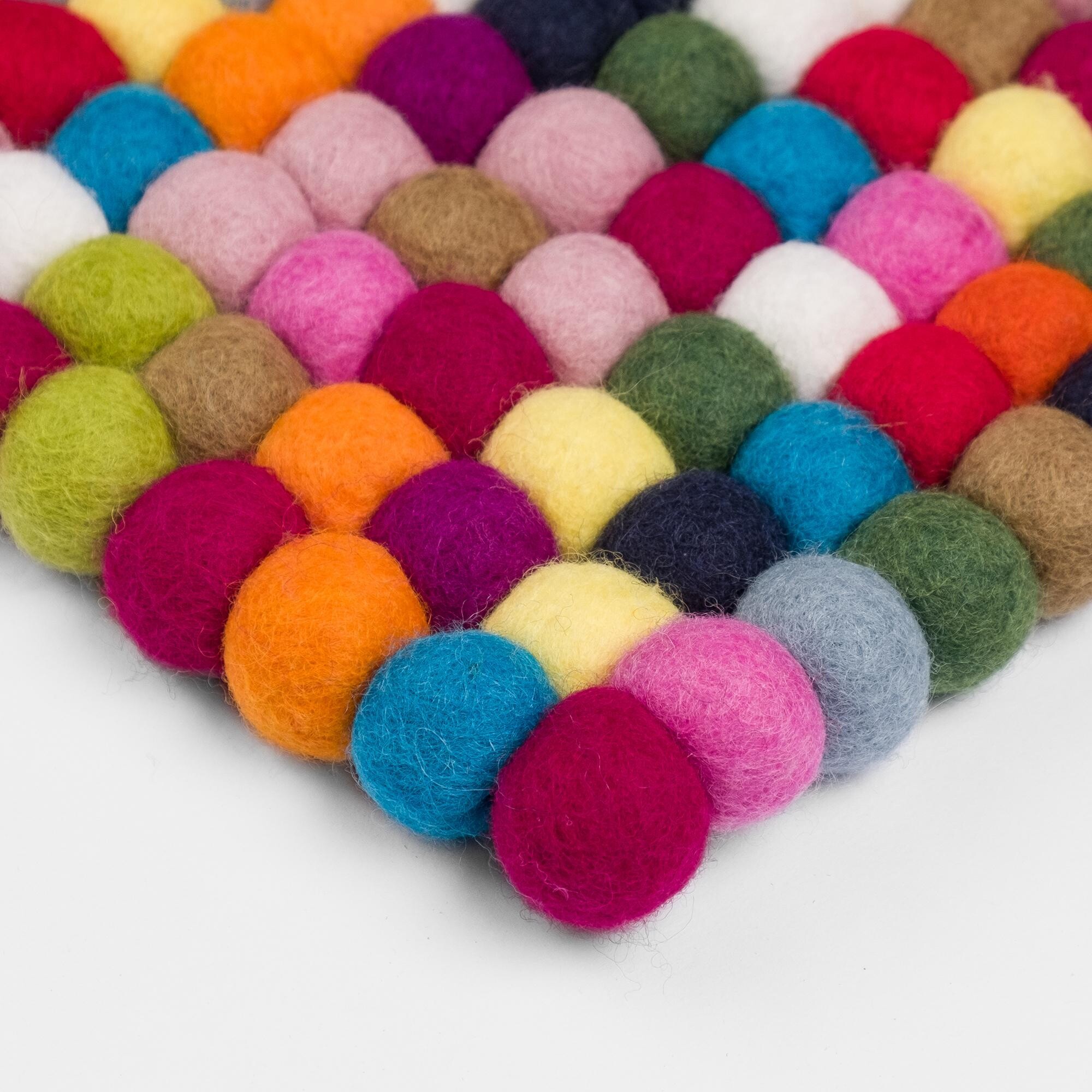 Lotte Felt Ball Rug rectangular