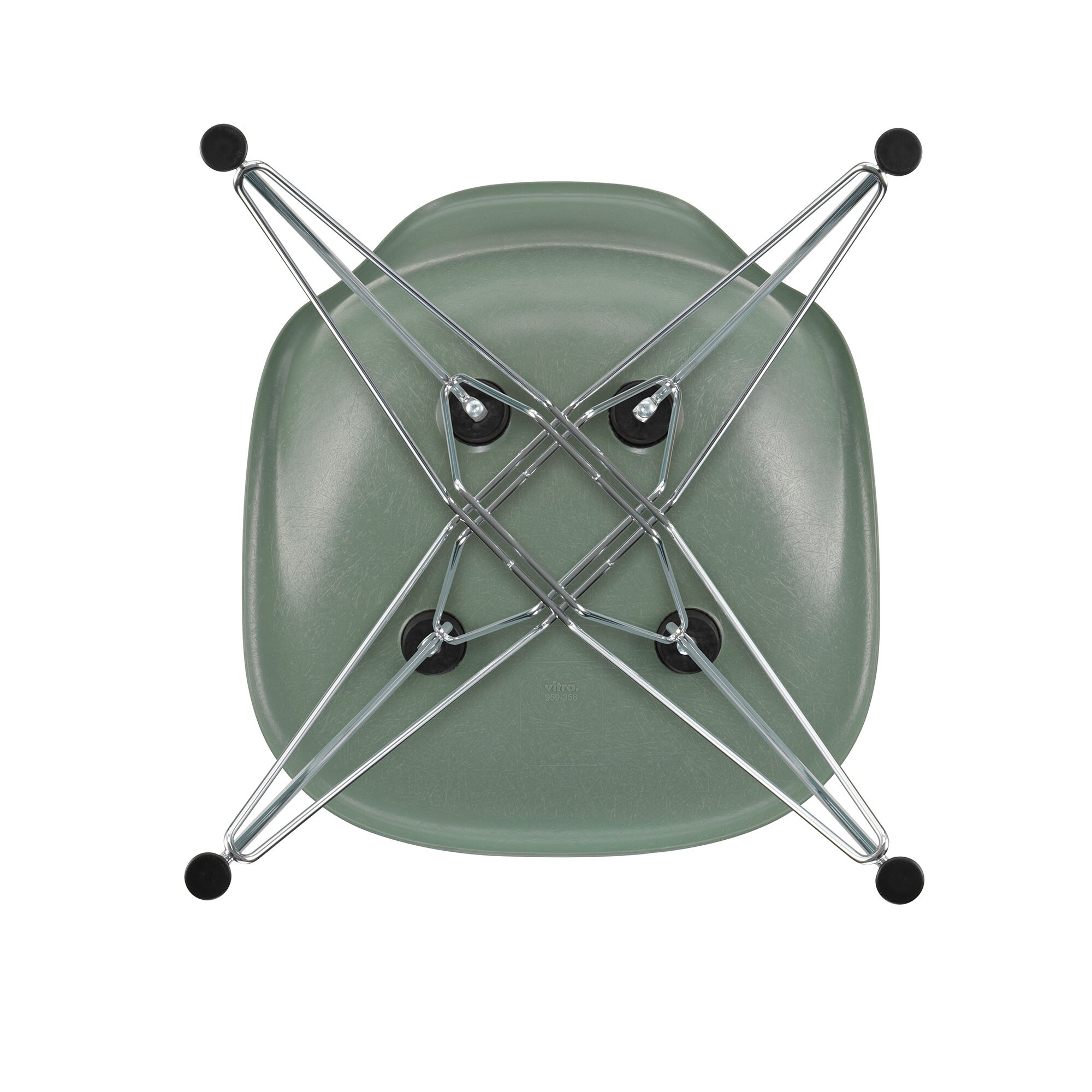 Eames Fiberglass Side Chair DSR Chromed Base