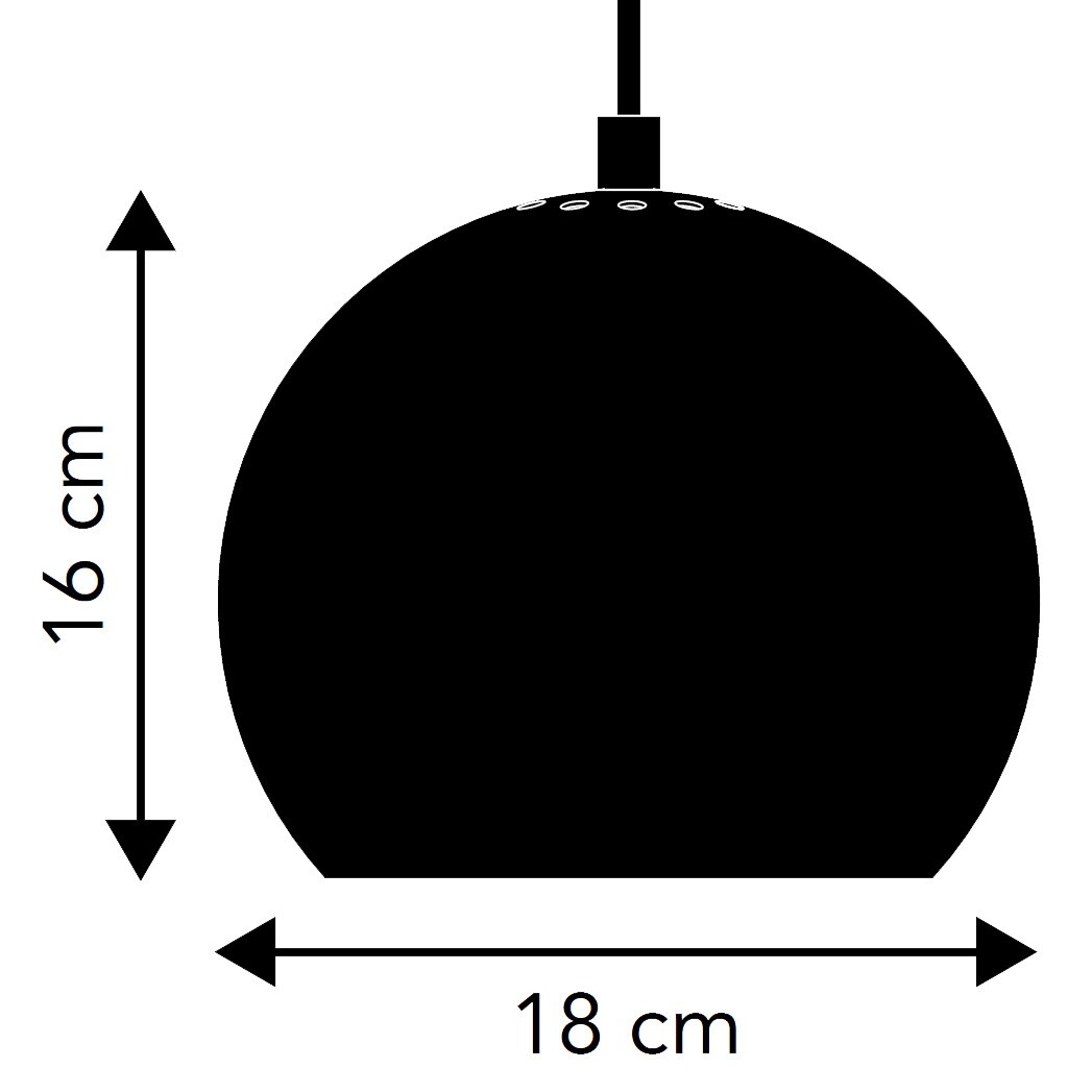 Ball Suspension Lamp Ø18cm Glossy