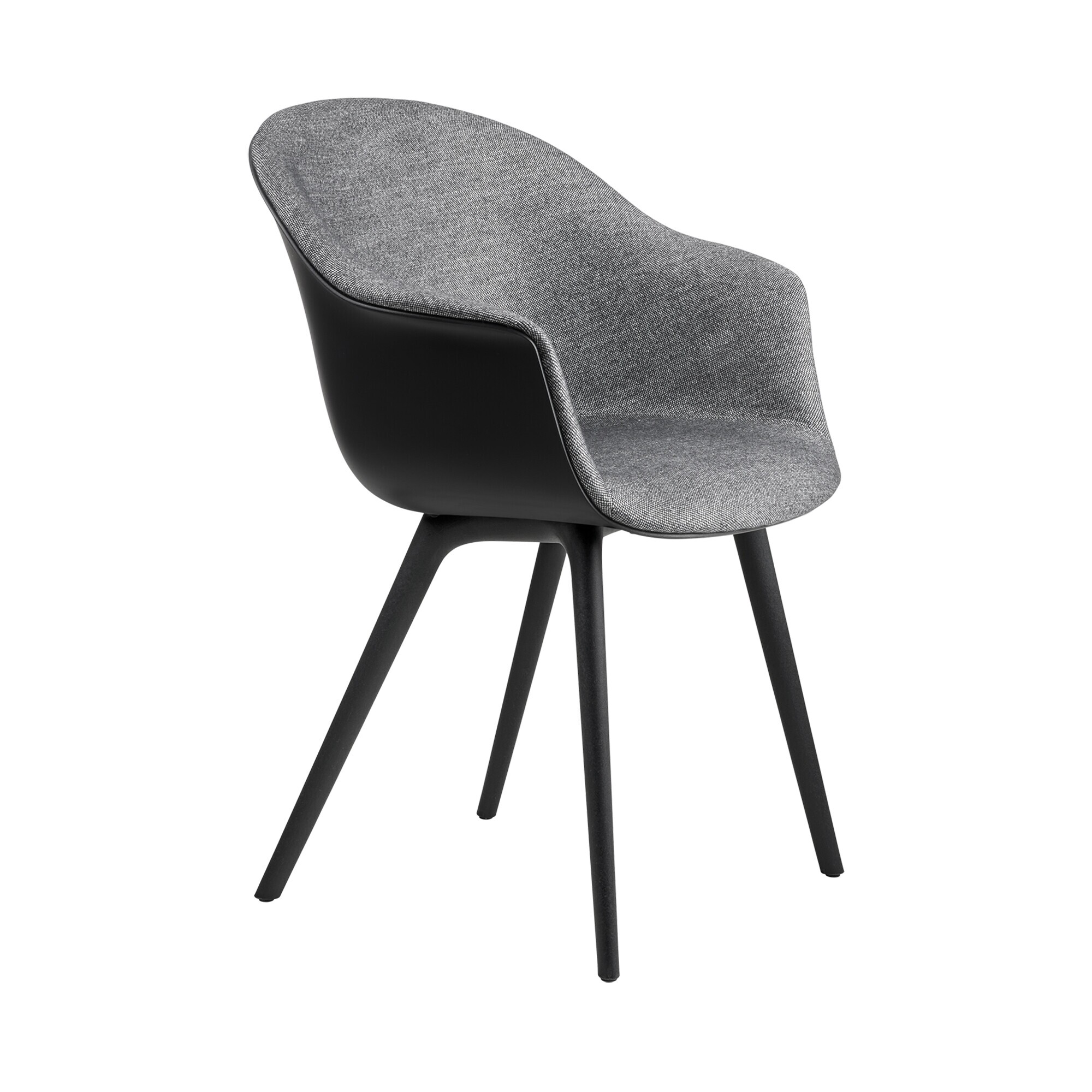 Bat Dining Chair Front Upholstered Base Plastic