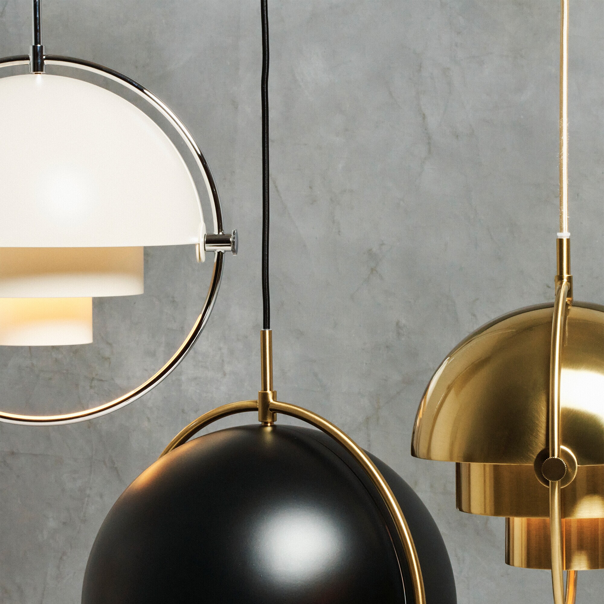 Multi-Lite Suspension Lamp Ø36cm Frame Brass