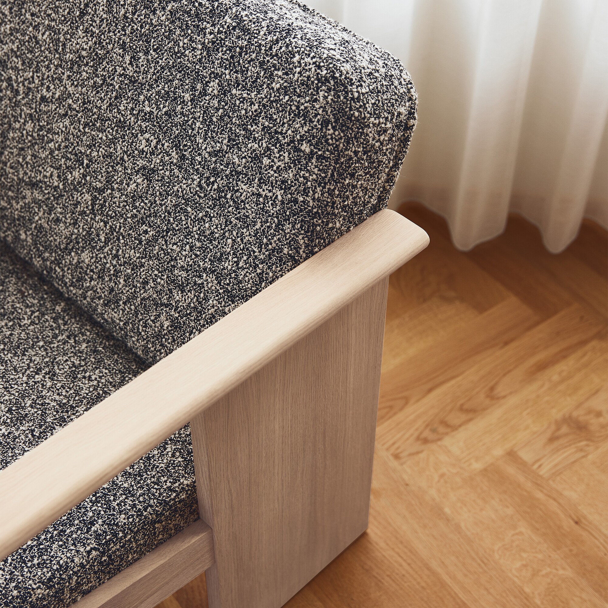 Block Lounge Chair Oak White Oiled