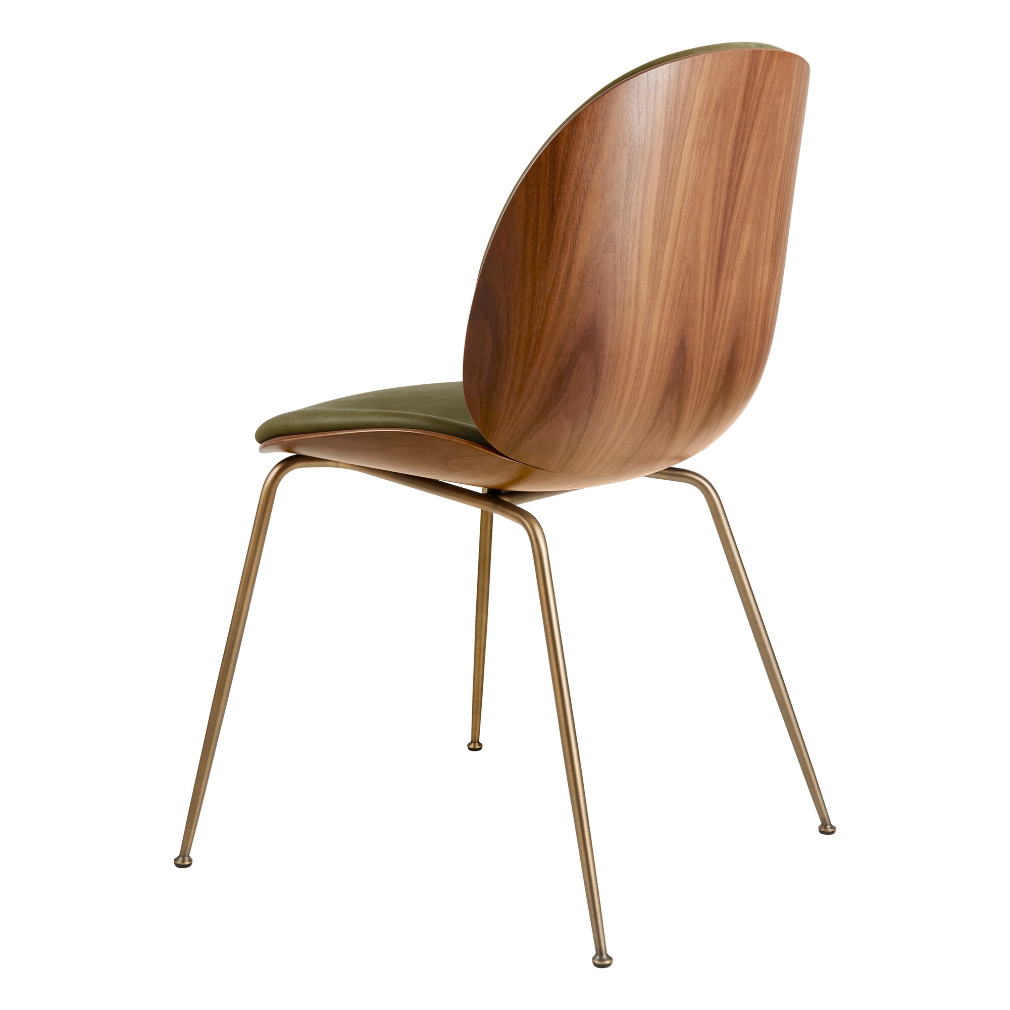 Beetle 3D Veneer Dining Chair Leather Upholstered