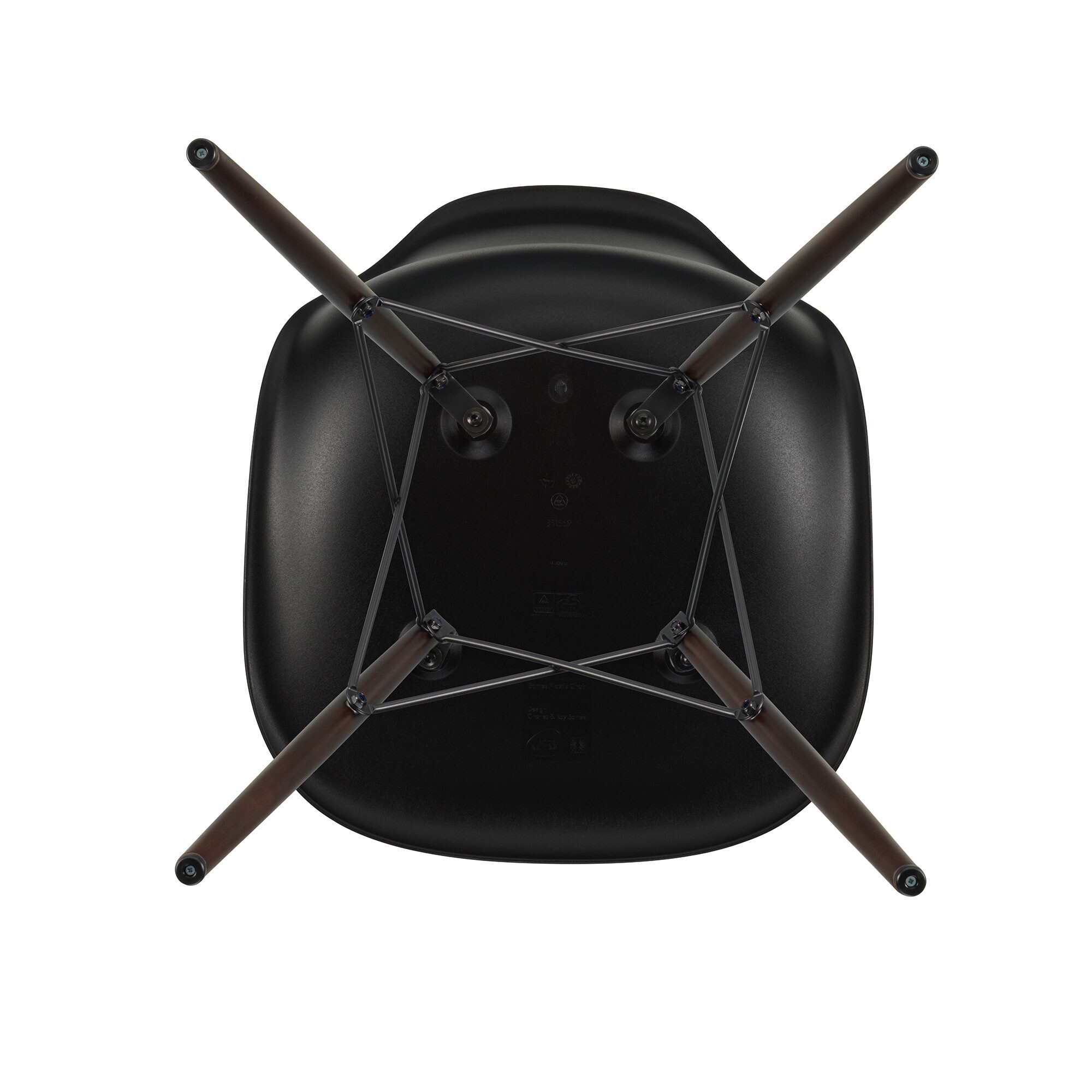 Eames Plastic Side Chair DSW RE Dark Maple Base