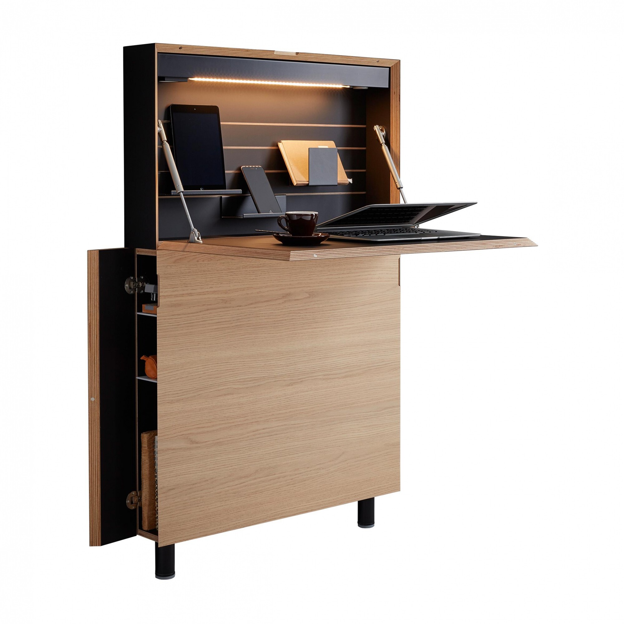 Flatmate Wall Secretary with Birch Edge