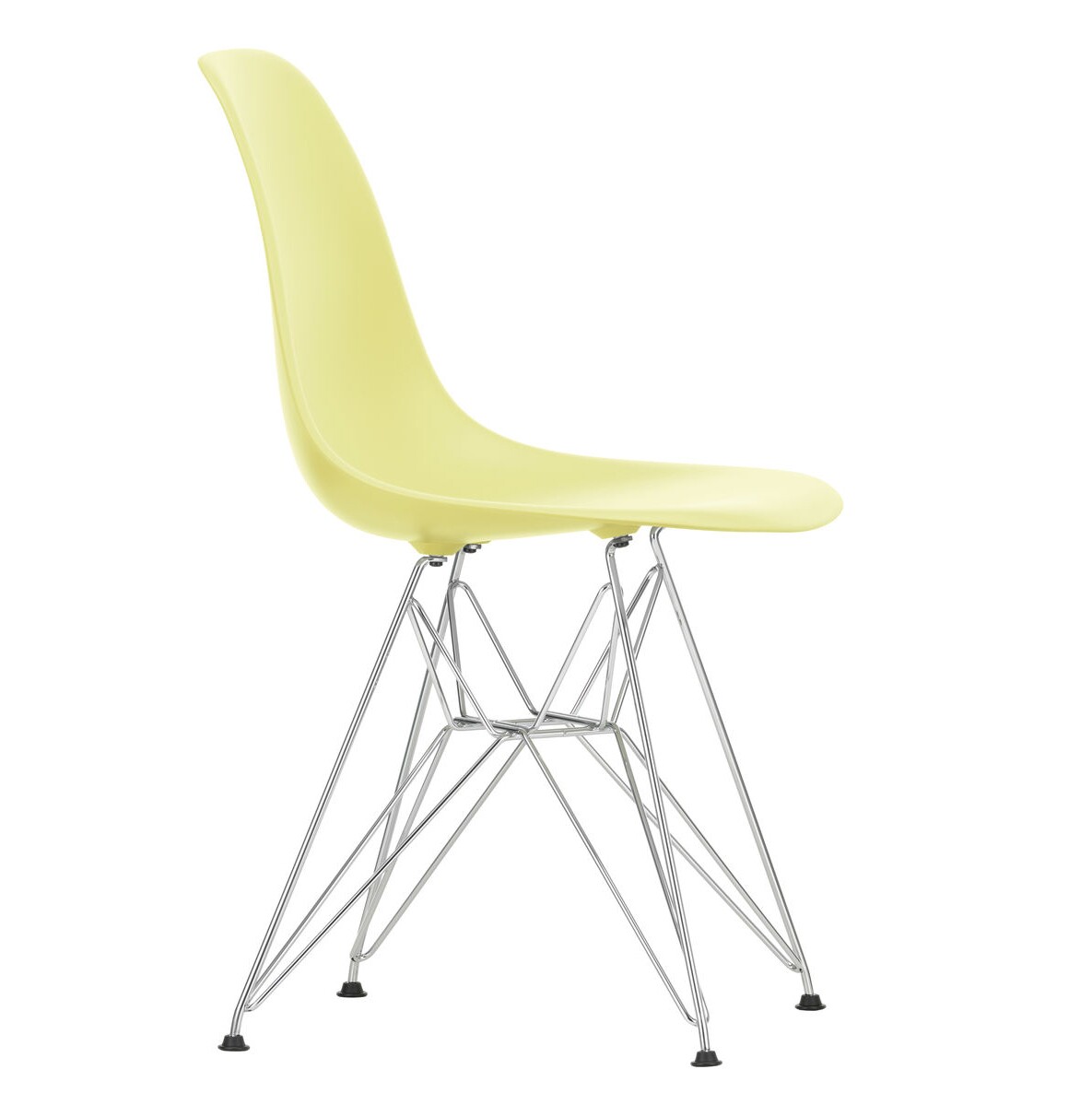 Eames Plastic Side Chair DSR RE Chromed Base