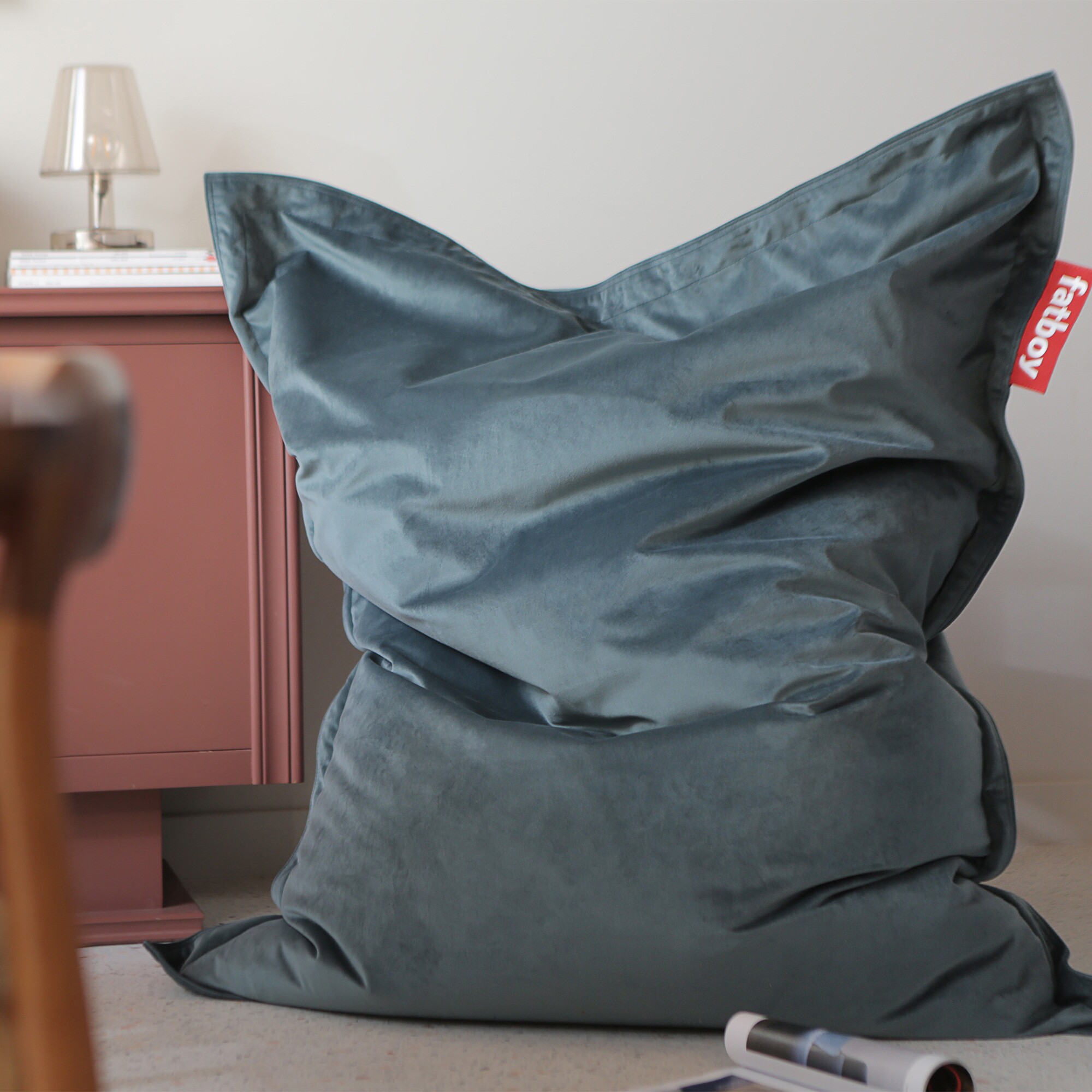 Original Slim Velvet Beanbag