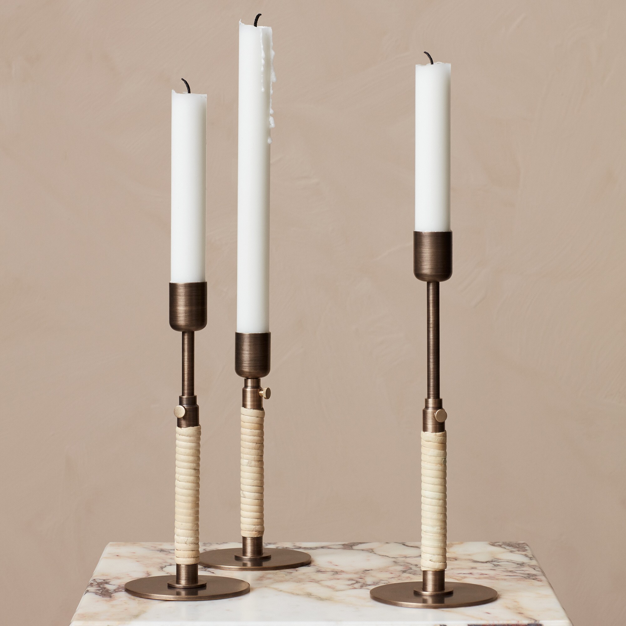 Duca Candle Holder Brass