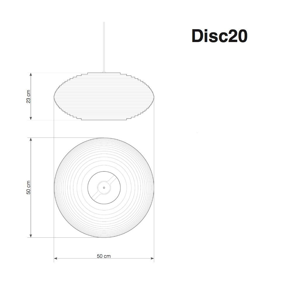Disc Suspension Lamp White