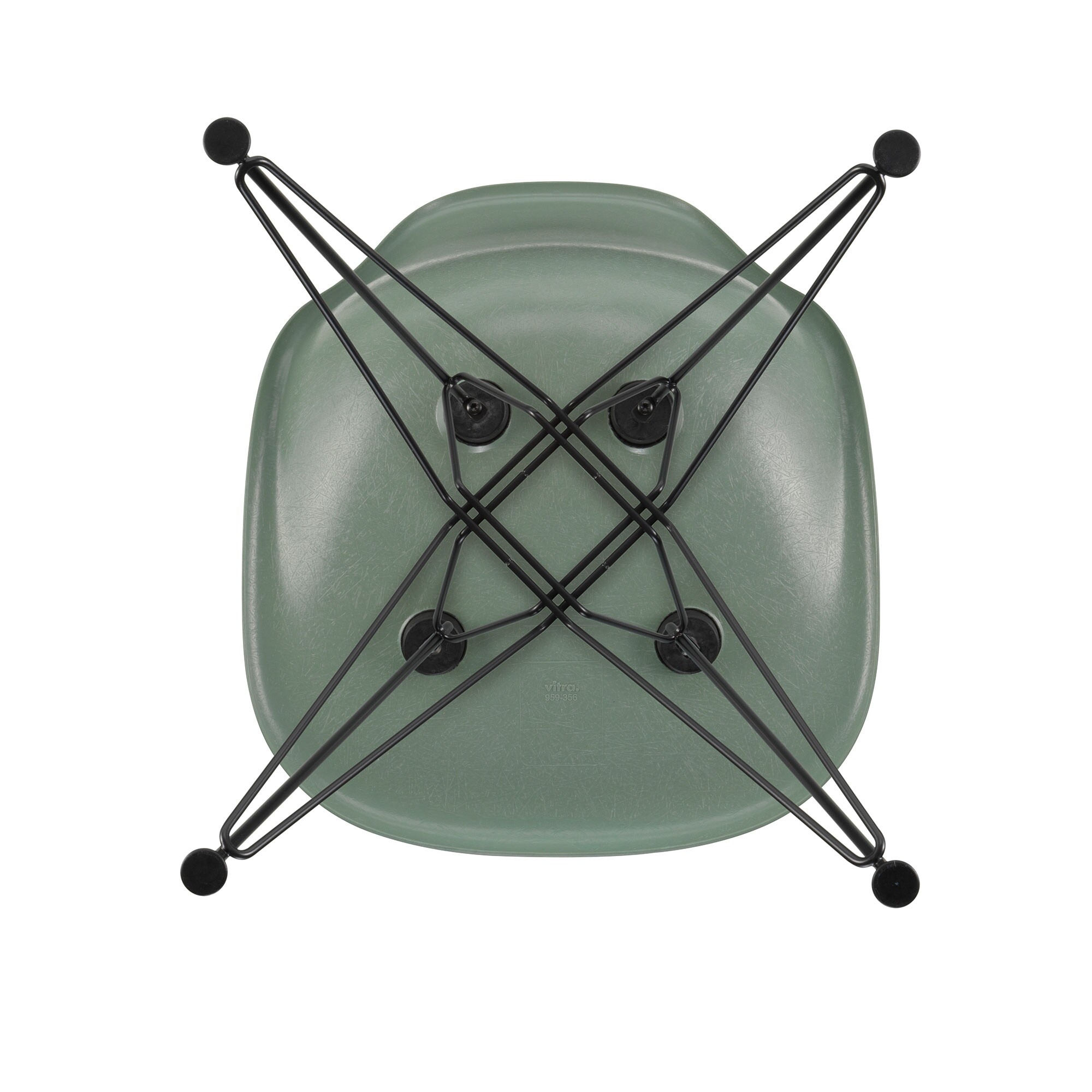 Eames Fiberglass Side Chair DSR Black Base