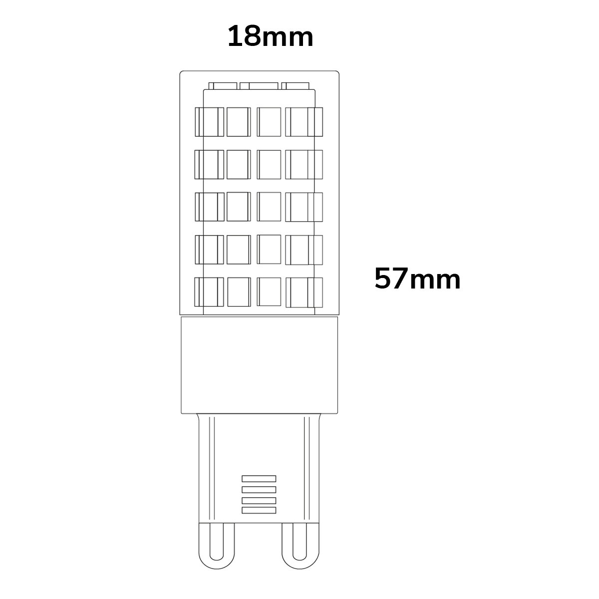 LED G9 PIN 340° CLEAR 3.6W =} 33W