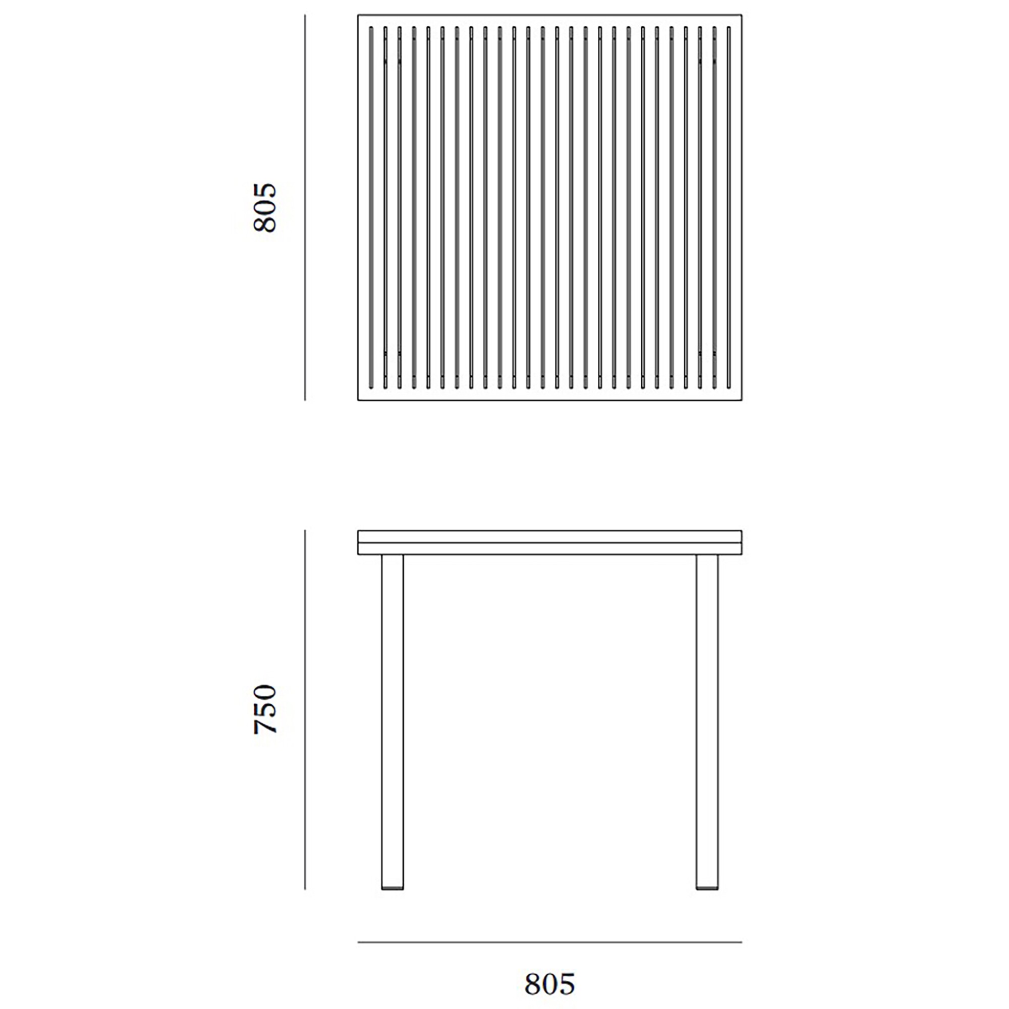 19 Outdoors Dining Table 80.5x80.5cm