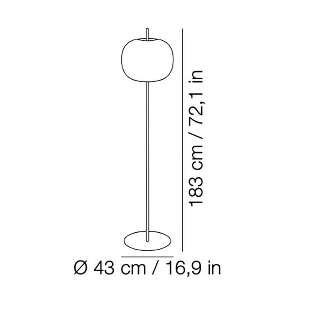 Floor Lamp Kushi XL H 183cm