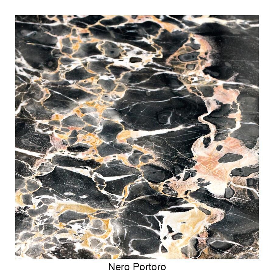 Bell Side Table Brass Marble