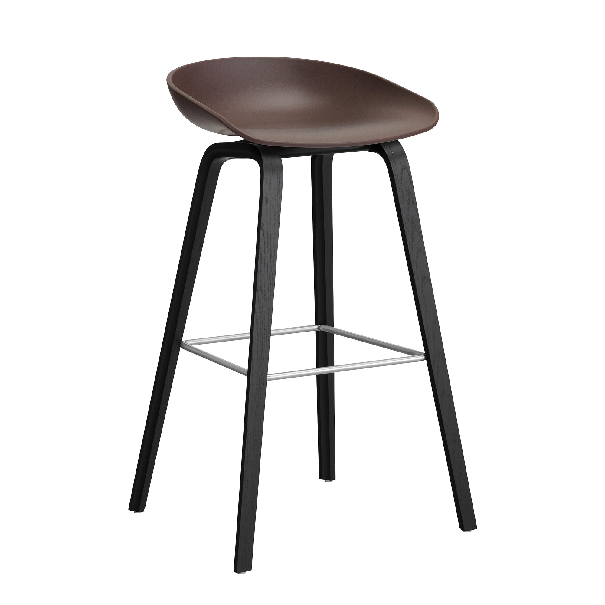 AAS 32 2.0 Bar Stool High Black Lacquered Oak