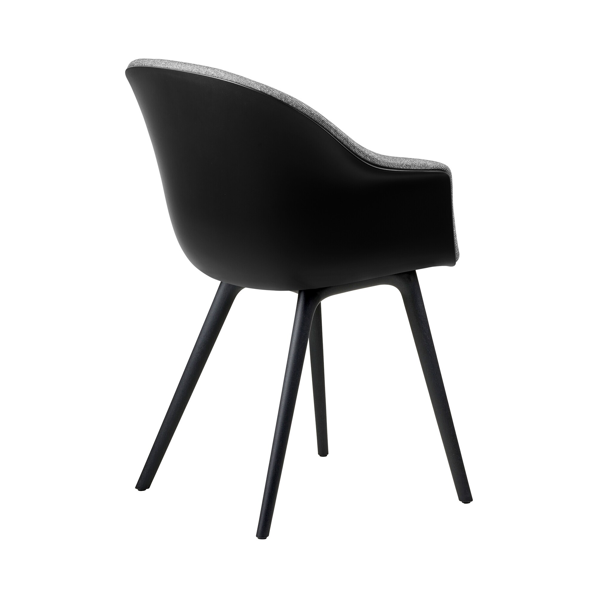 Bat Dining Chair Front Upholstered Base Plastic