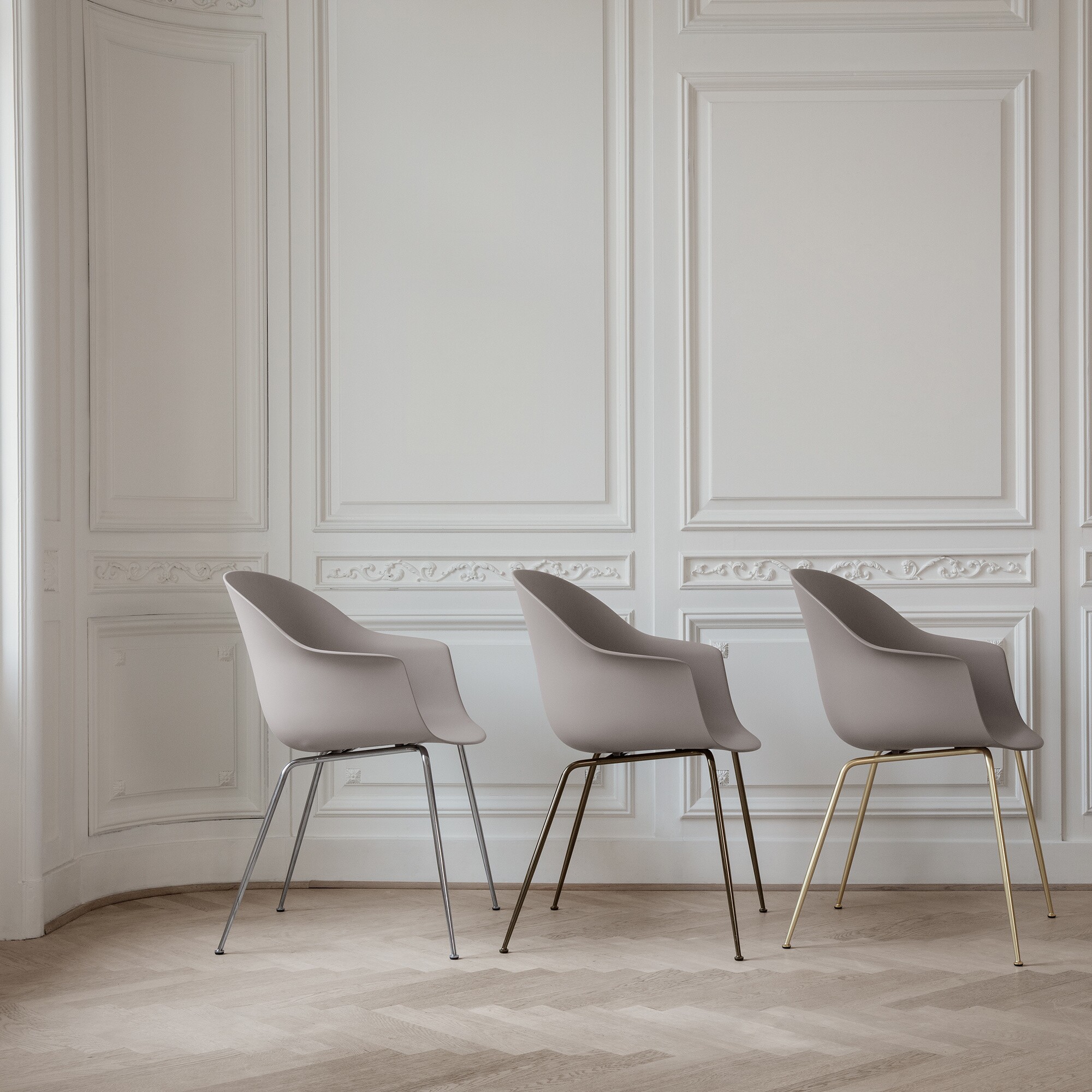 Bat Dining Chair Base Conic Brass