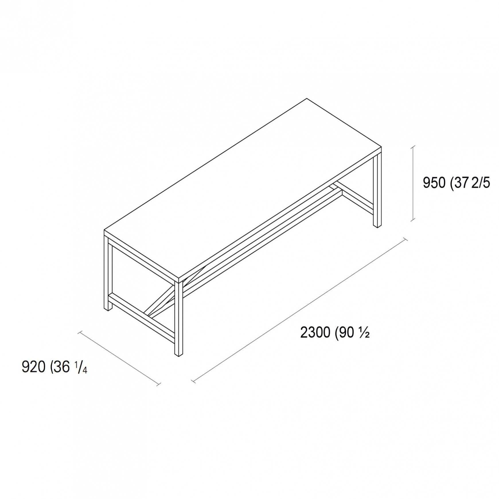 e15 TA21 Platz Dining Table H 95cm