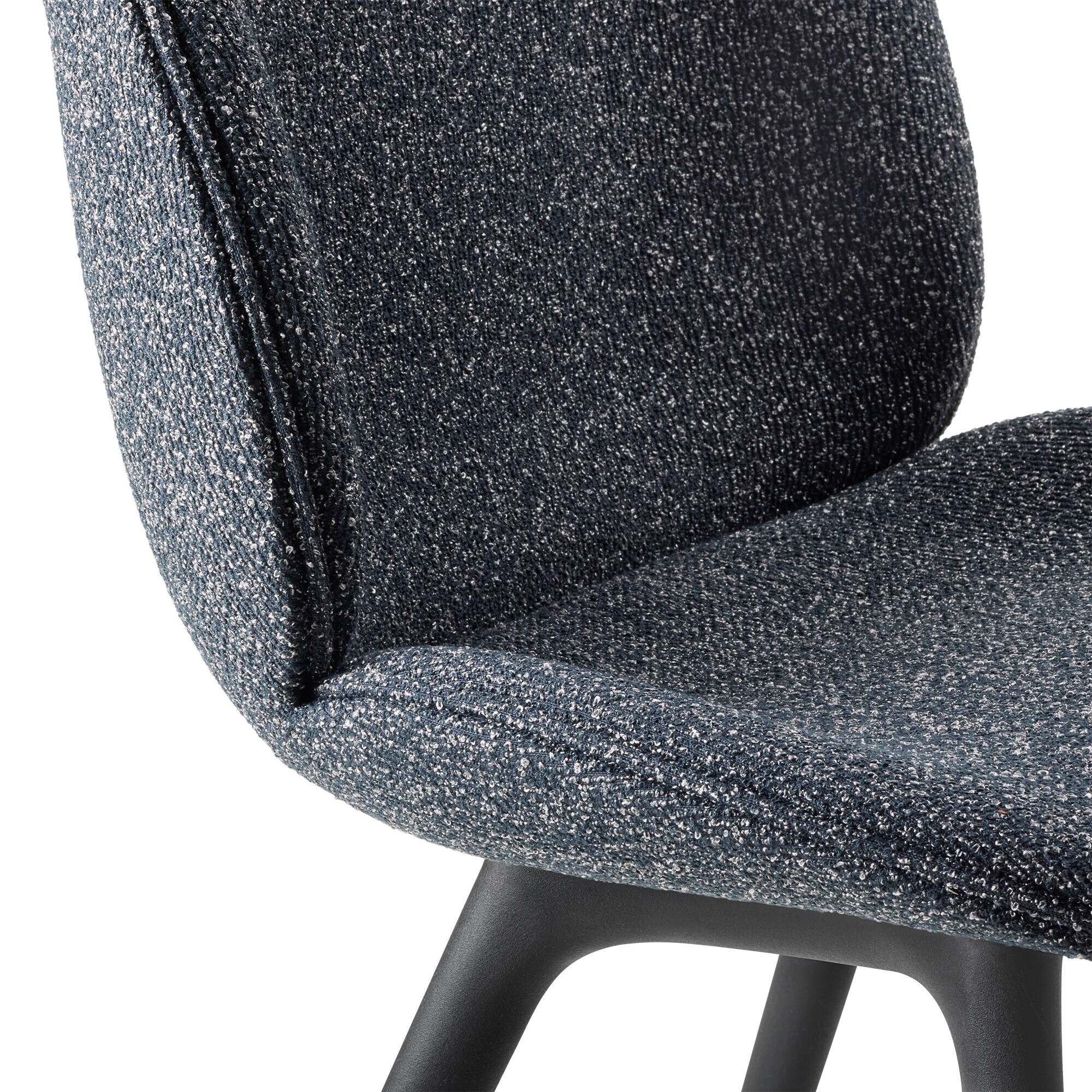 Beetle Dining Chair Full Upholstered Base Plastic