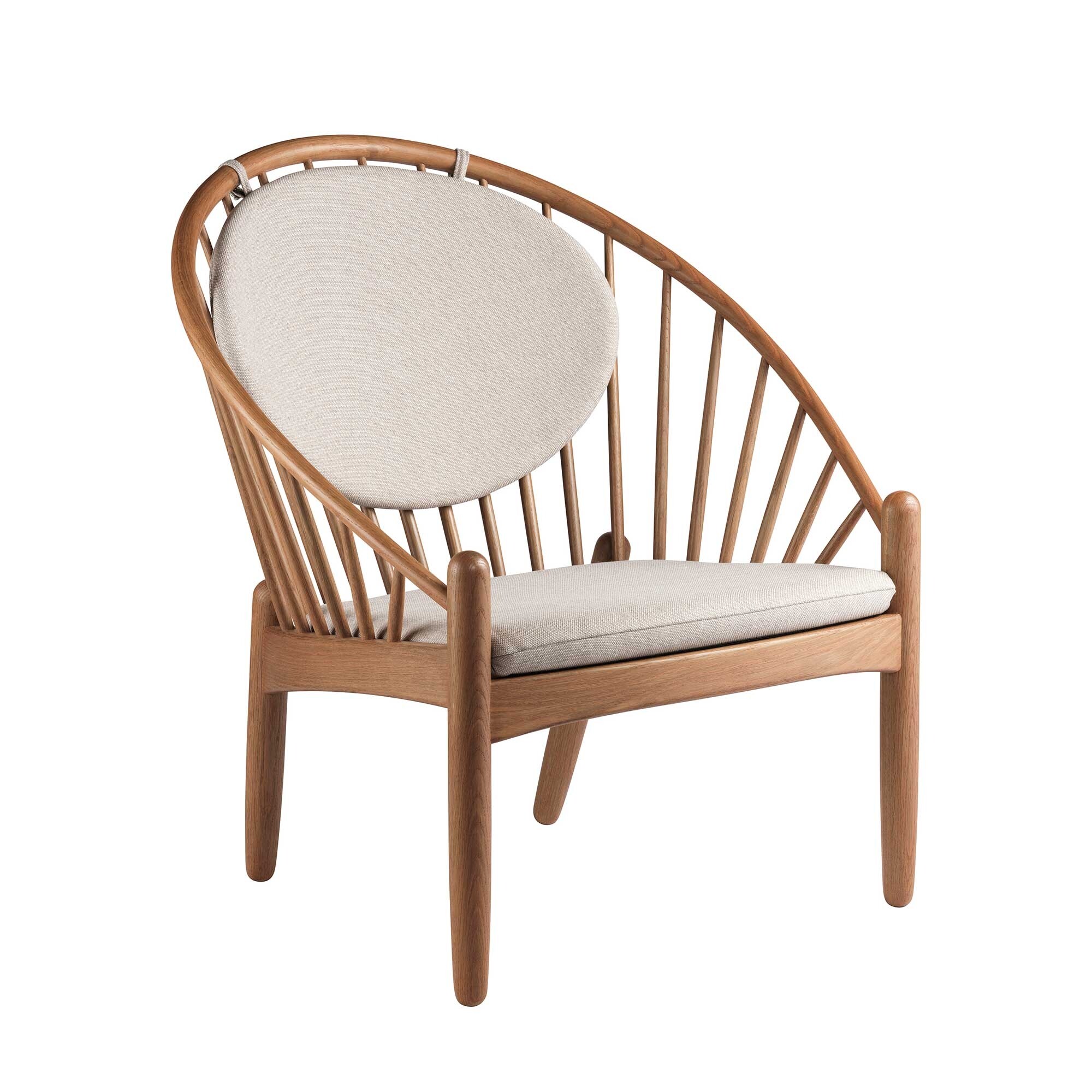 J166 Jørna Armchair Fabric Smoked Oak Base