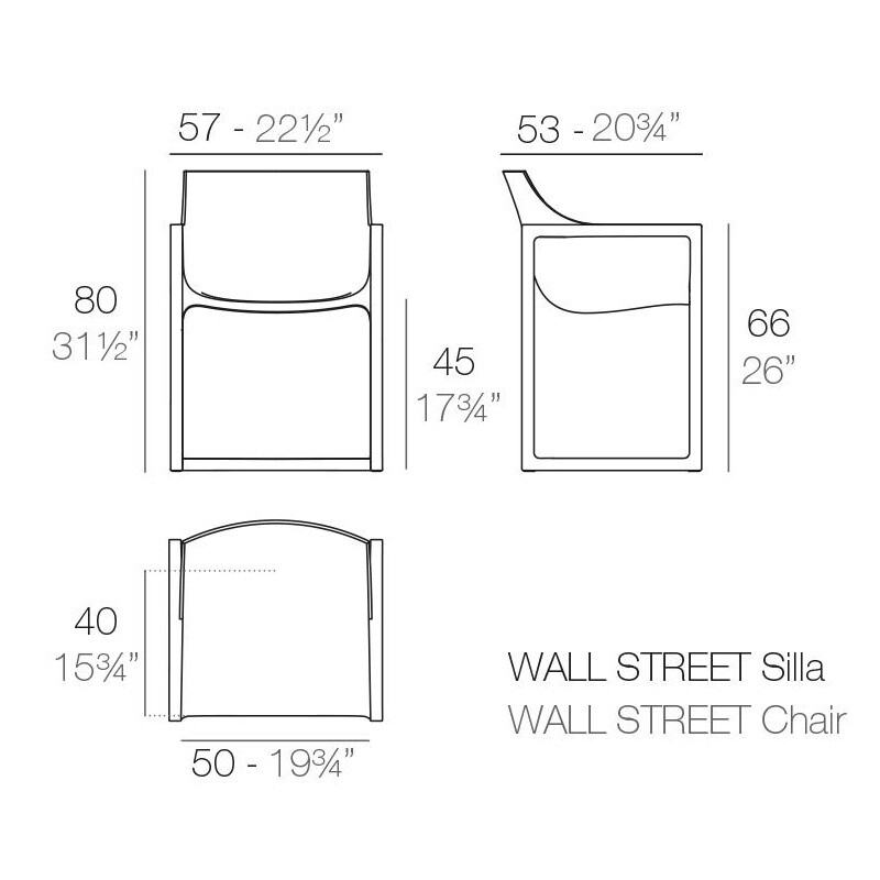 Wall Street Armchair Set of 2