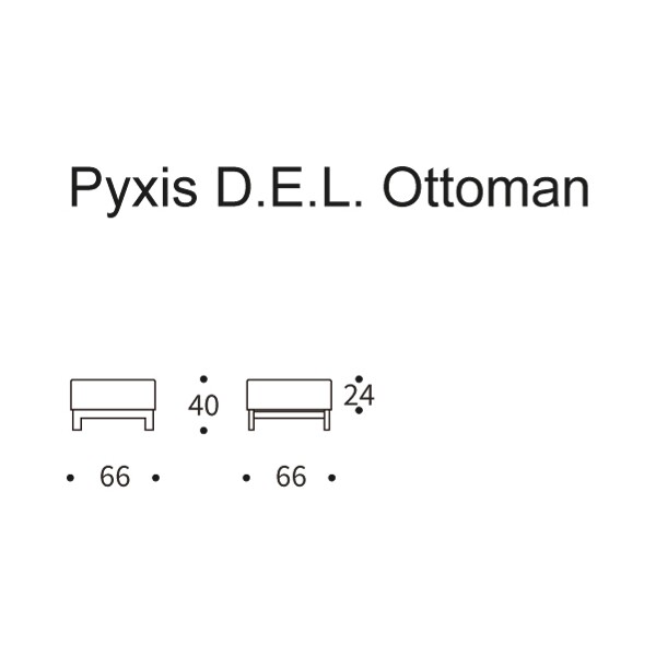 Pyxis Ottoman 66x66cm