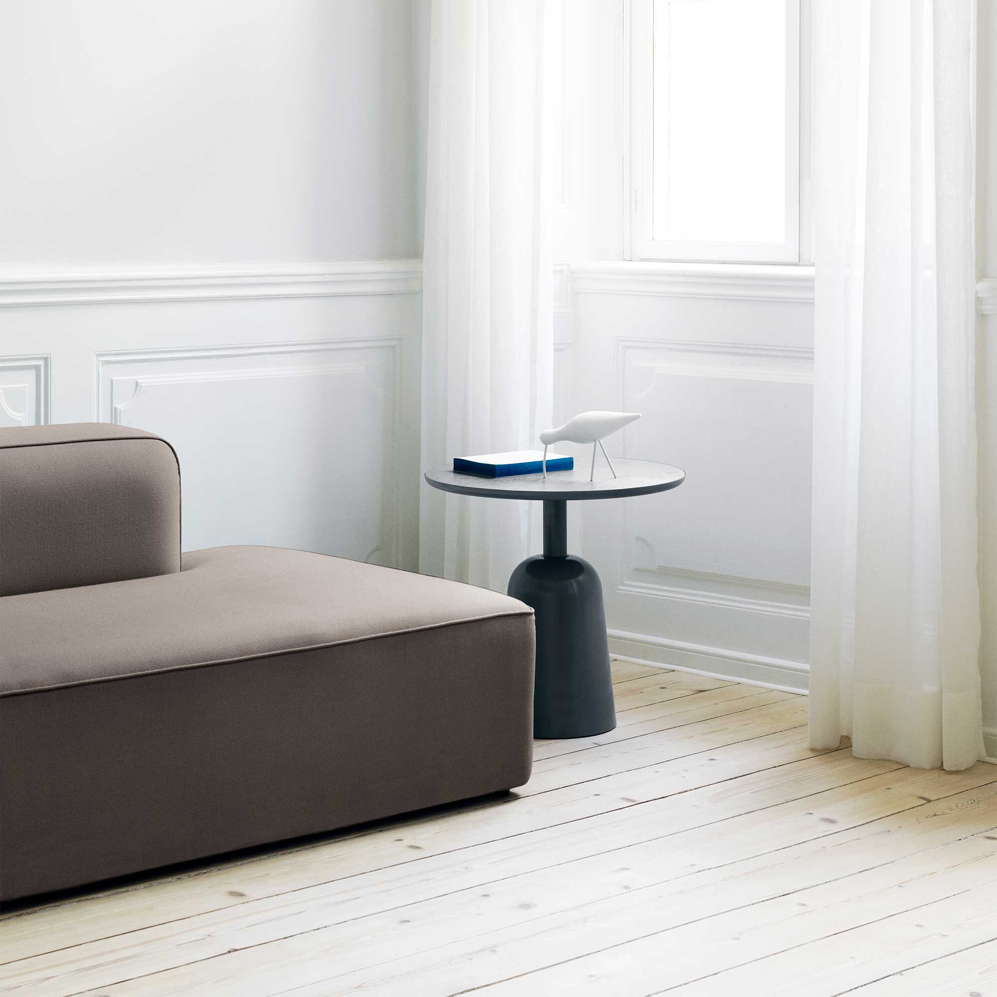 Turn Side Table Marble Adjustable in Height