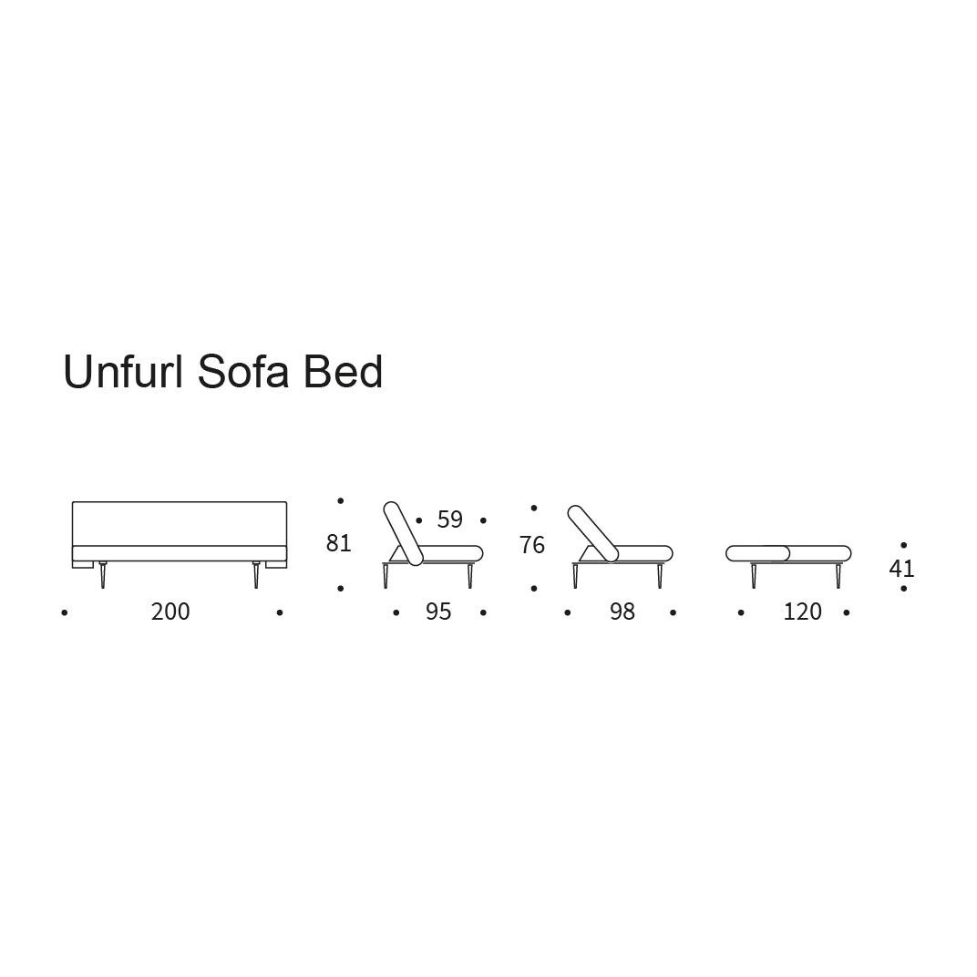Unfurl Sofa Bed 200x95cm