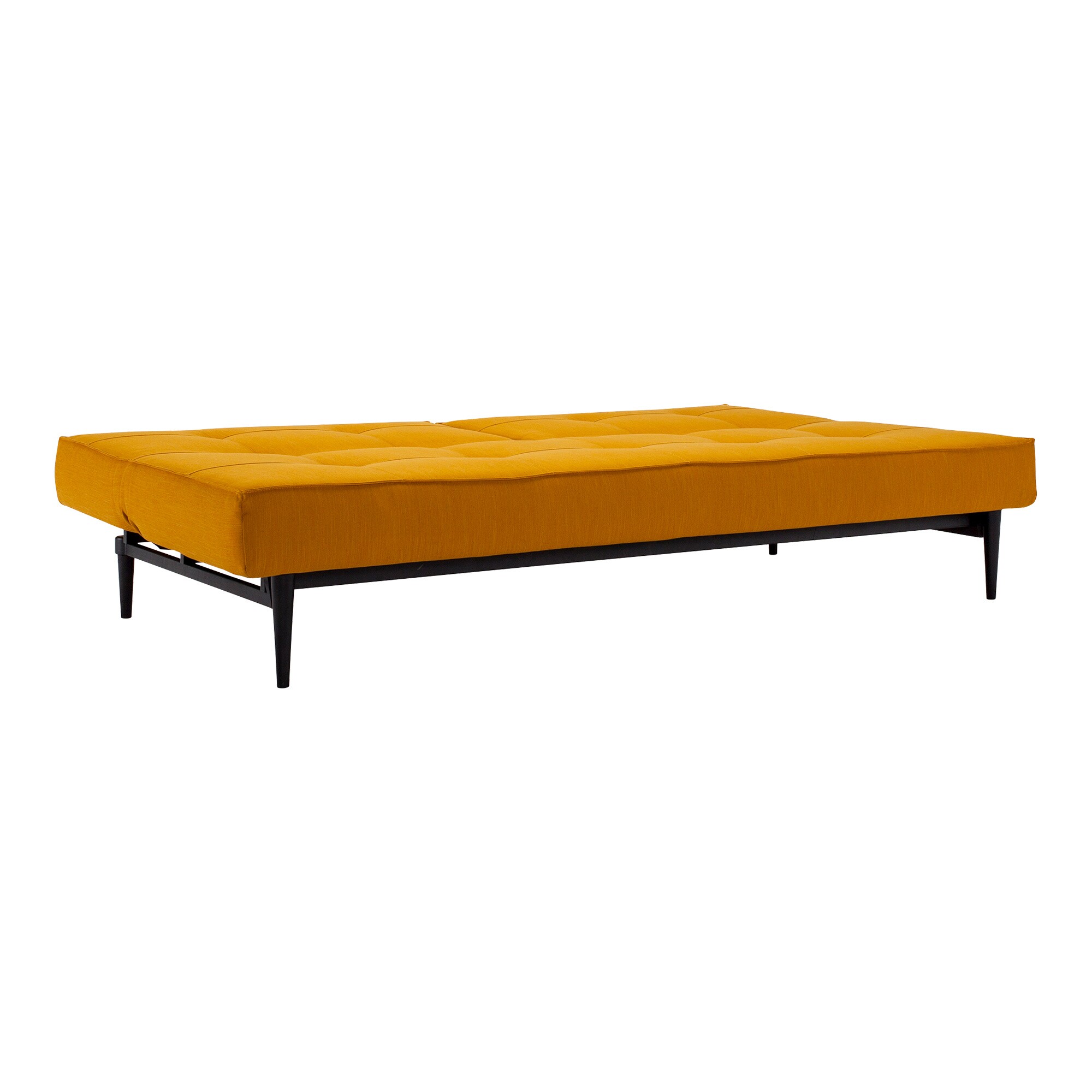 Splitback Styletto Sofa Bed Black Wood 210x91cm