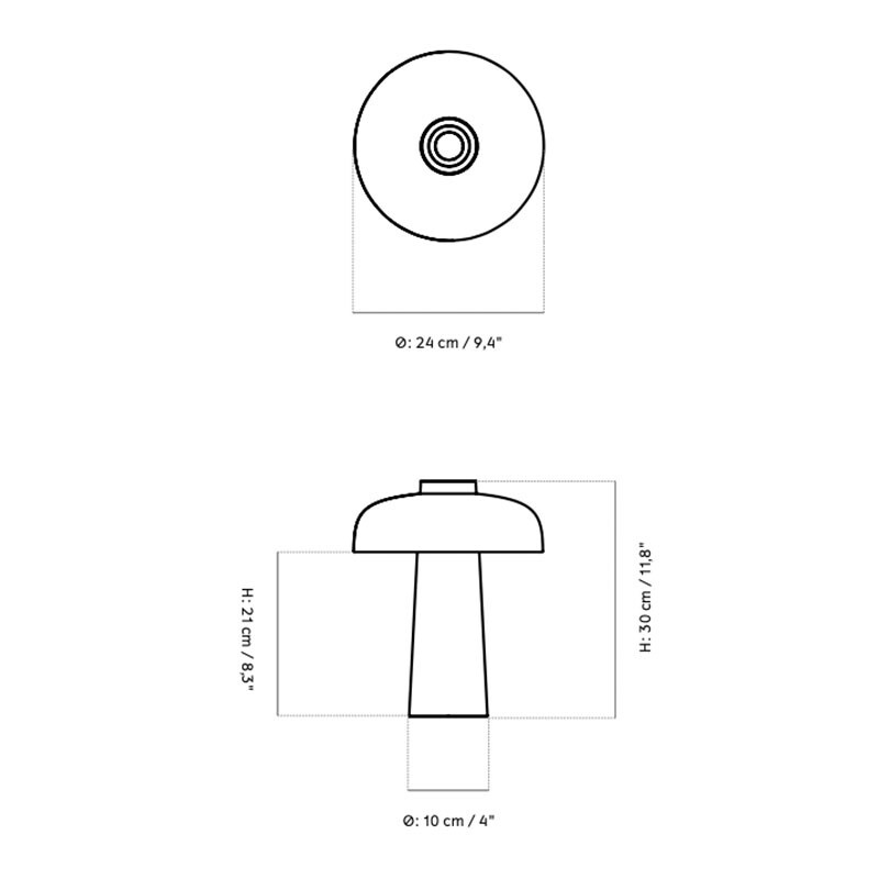 Reverse LED Table Lamp