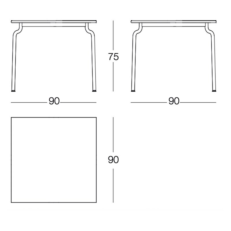 South Garden Table 90x90cm