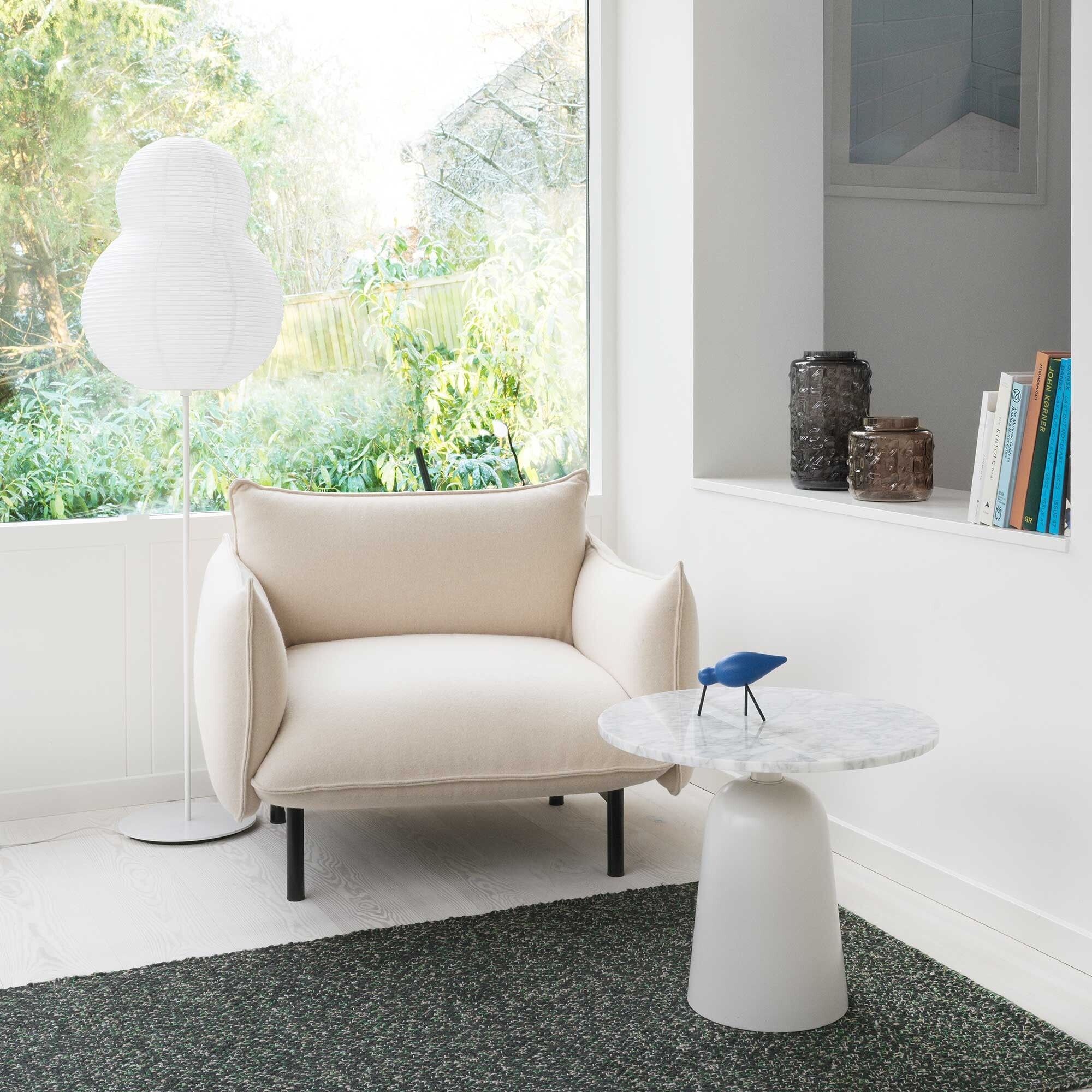 Turn Side Table Marble Adjustable in Height