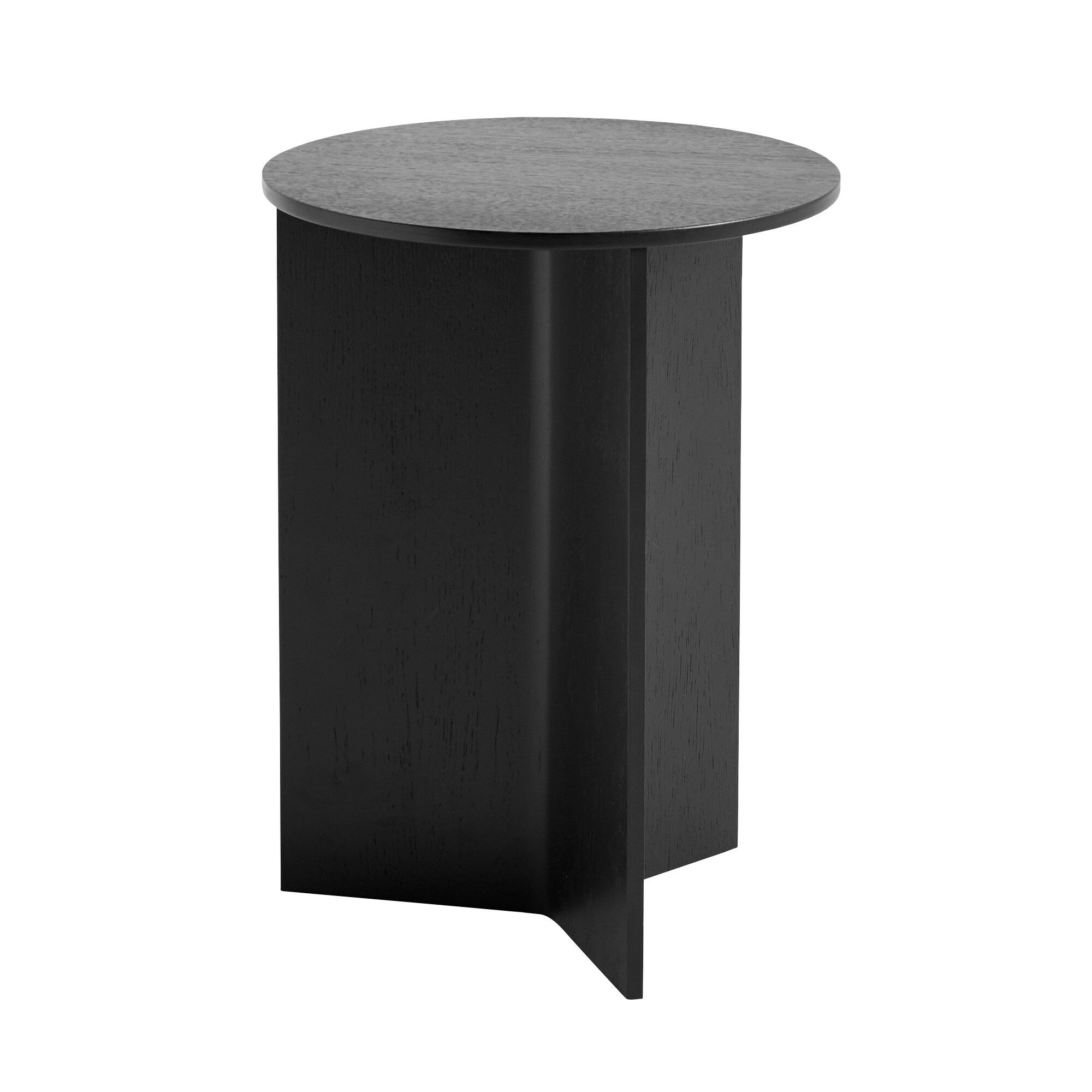 Slit Side Table Wood Round H47cm