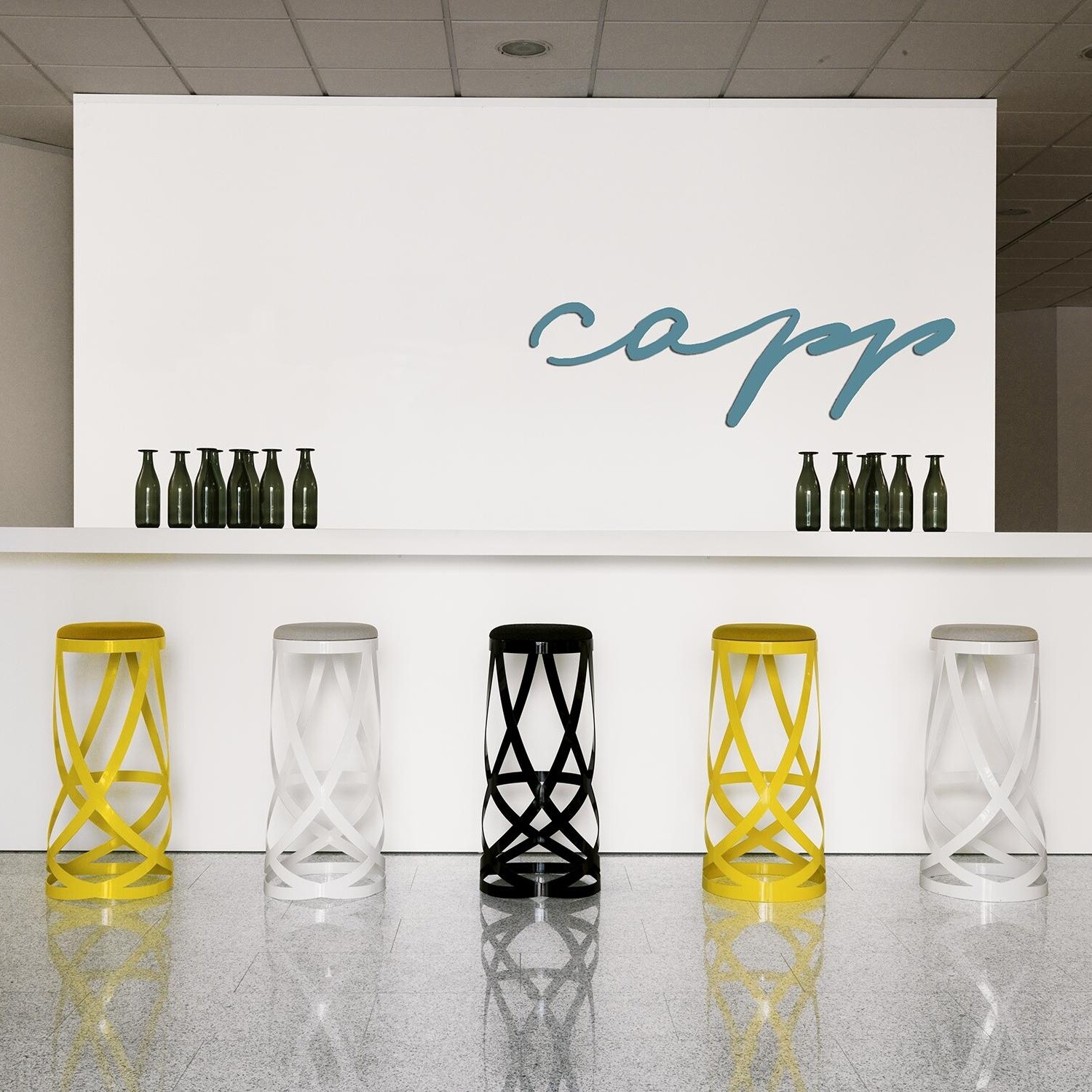 Ribbon Stool/Bar Stool H 77cm